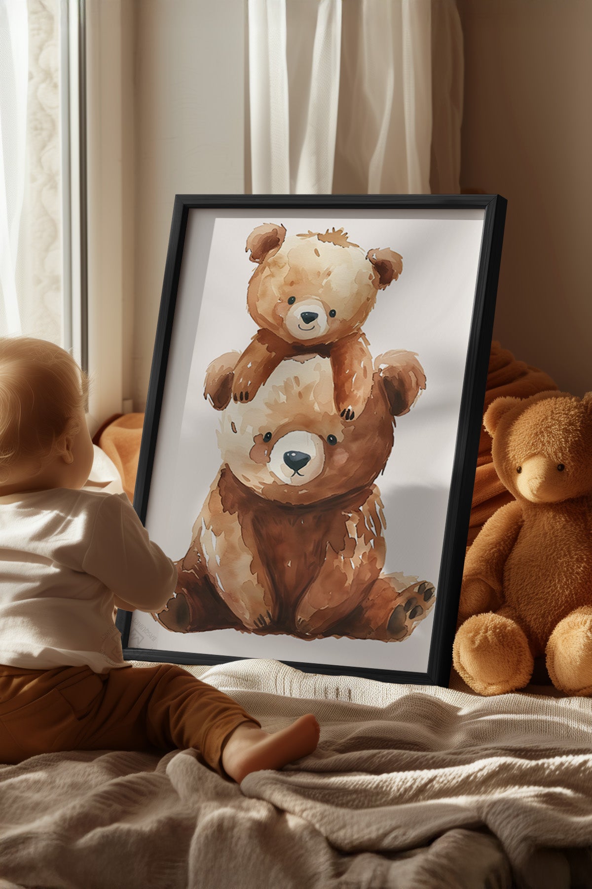 Çocuk Odası, Bebek Odası Siyah Çerçeveli Poster, Tablo No:71