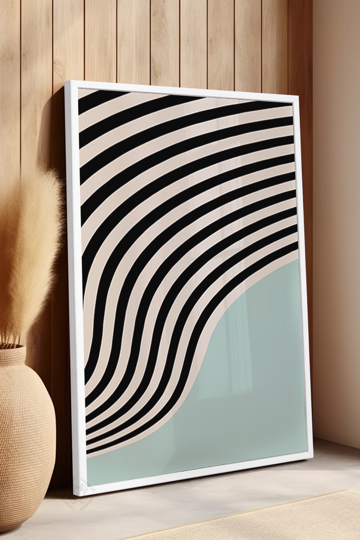 Bauhaus Serisi Beyaz Çerçeveli Poster, Tablo No:67