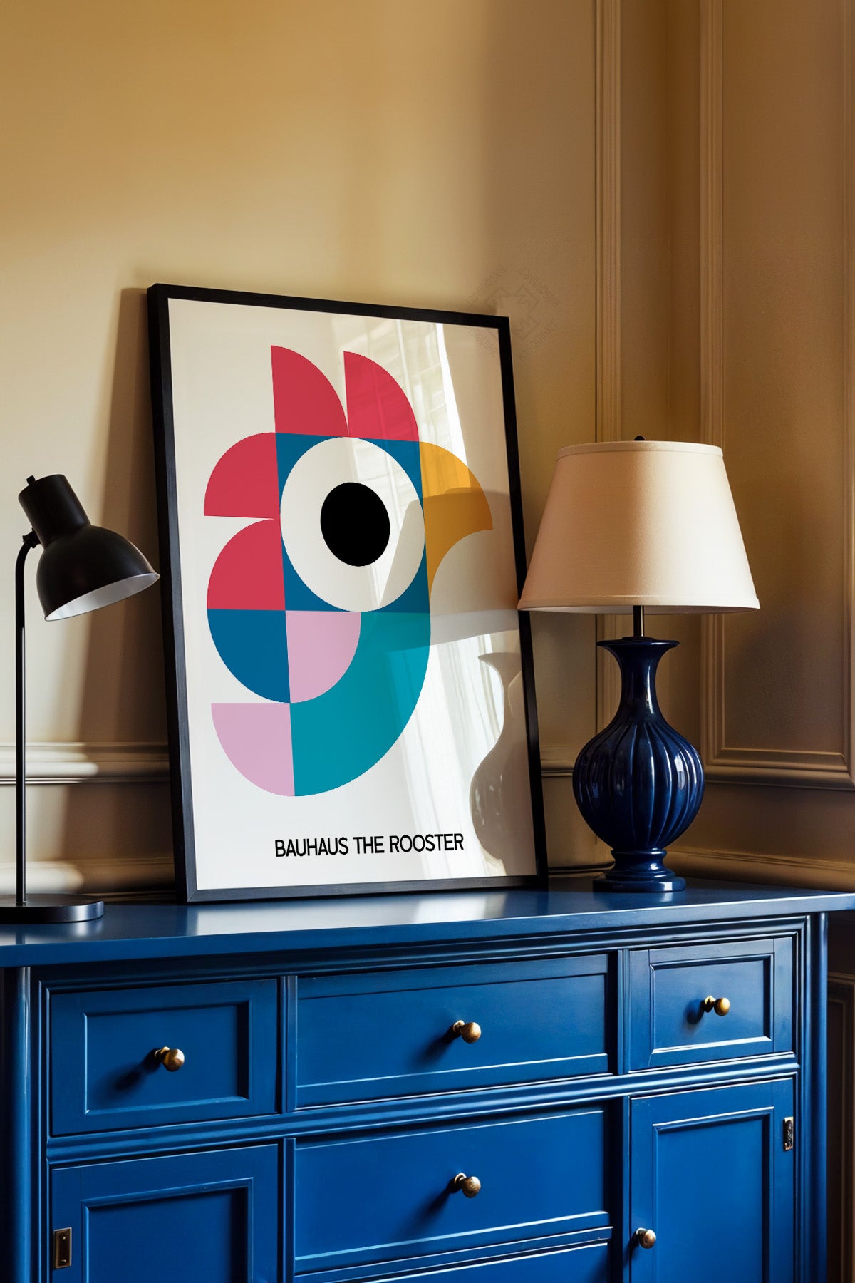 Bauhaus Serisi Siyah Çerçeveli Poster, Tablo No:121
