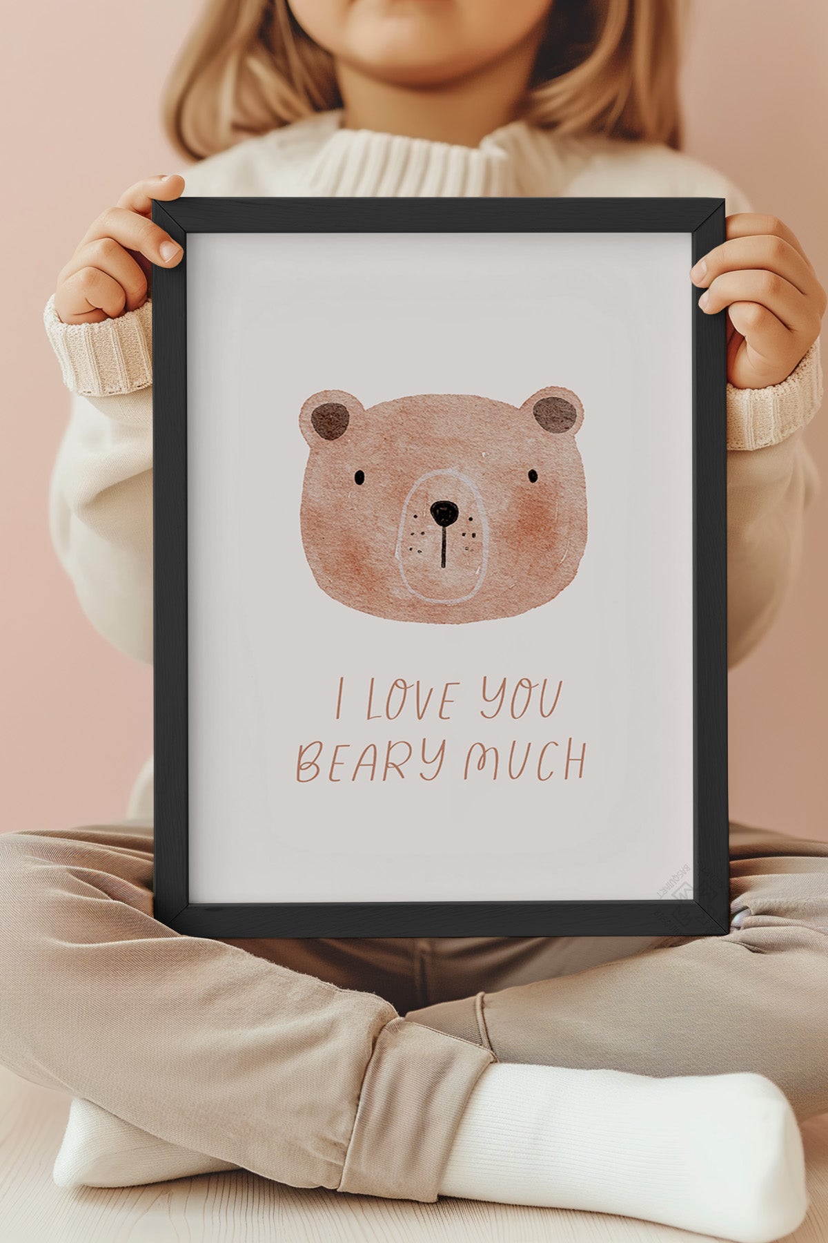 Çocuk Odası, Bebek Odası Siyah Çerçeveli Poster, Tablo No:32