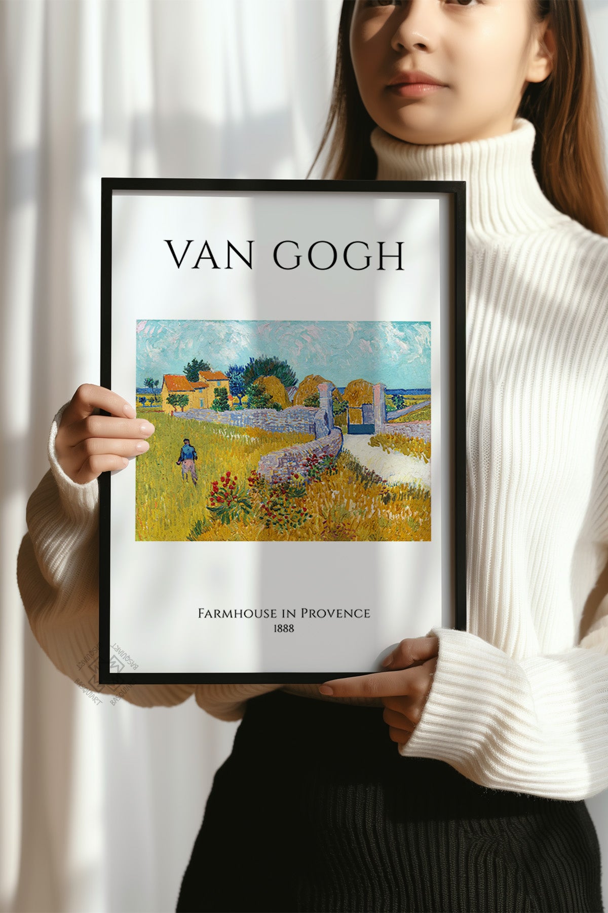 Vincent Van Gogh Serisi Siyah Çerçeveli Poster, Tablo Duvar Dekoru No:22