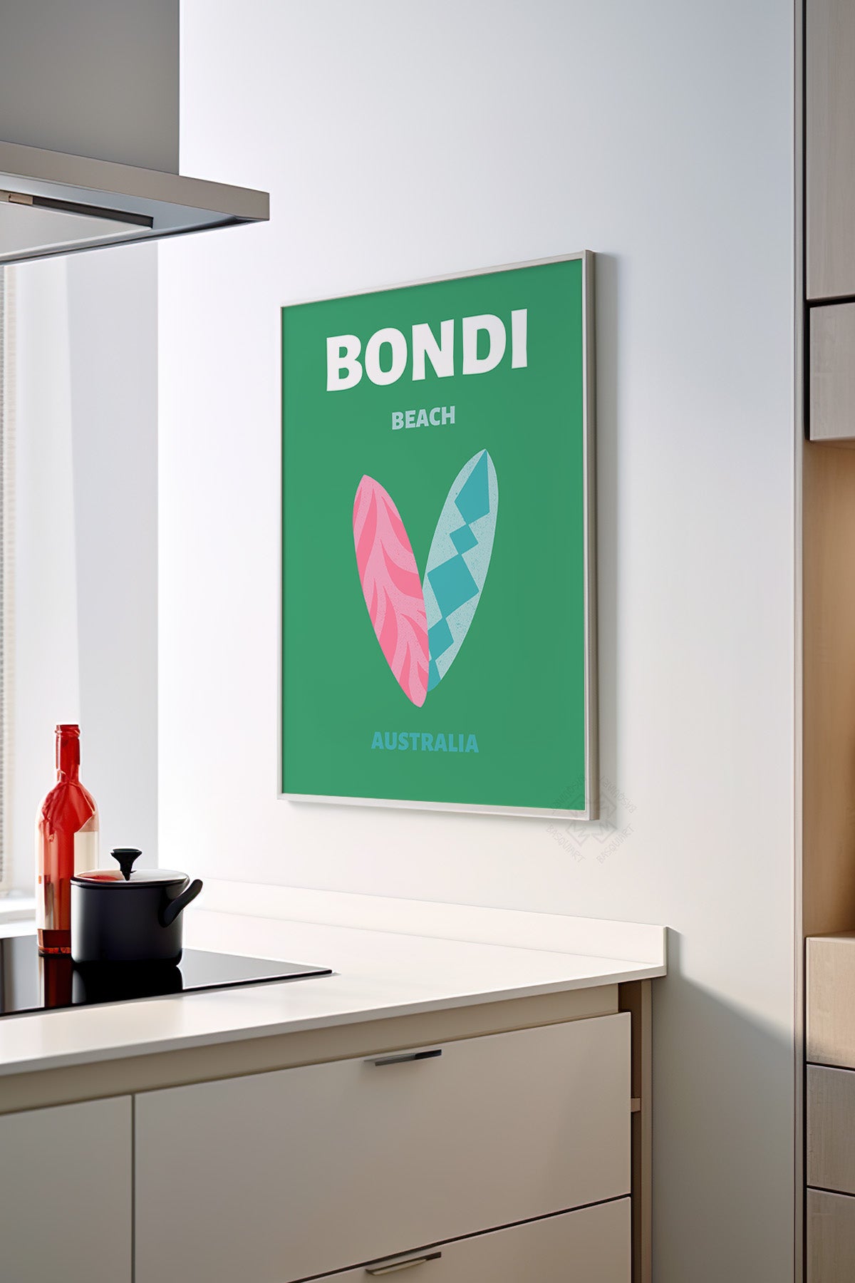 Şehir Serisi Beyaz Çerçeveli Poster, Tablo Duvar Dekoru No:8