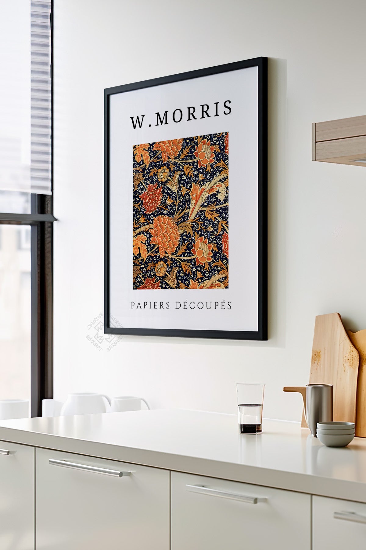 William Morris Serisi Siyah Çerçeveli Poster, Tablo Duvar Dekoru No:16