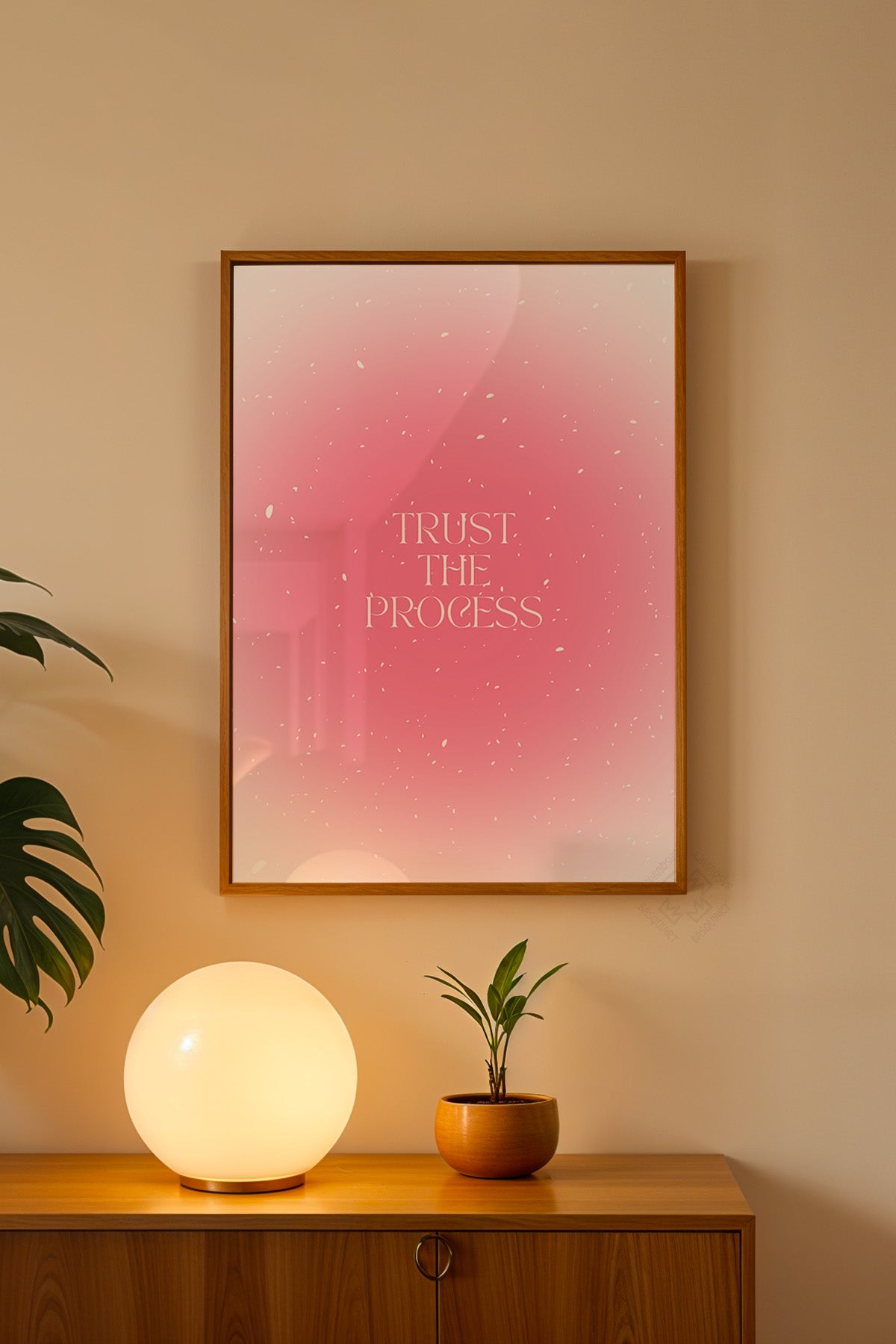 Aura Serisi Ahşap Çerçeveli Poster, Tablo No:104