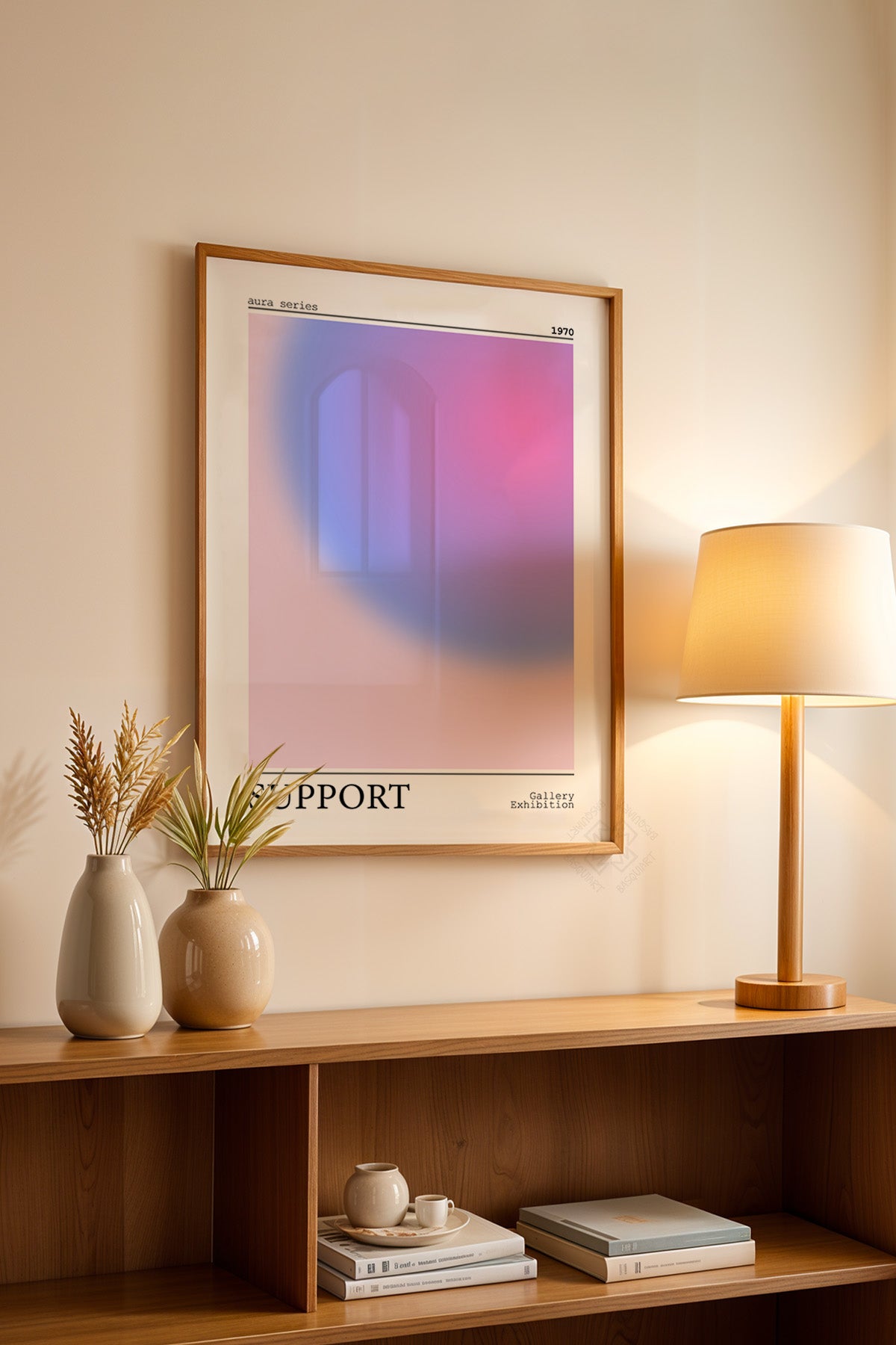 Aura Serisi Ahşap Çerçeveli Poster, Tablo No:65