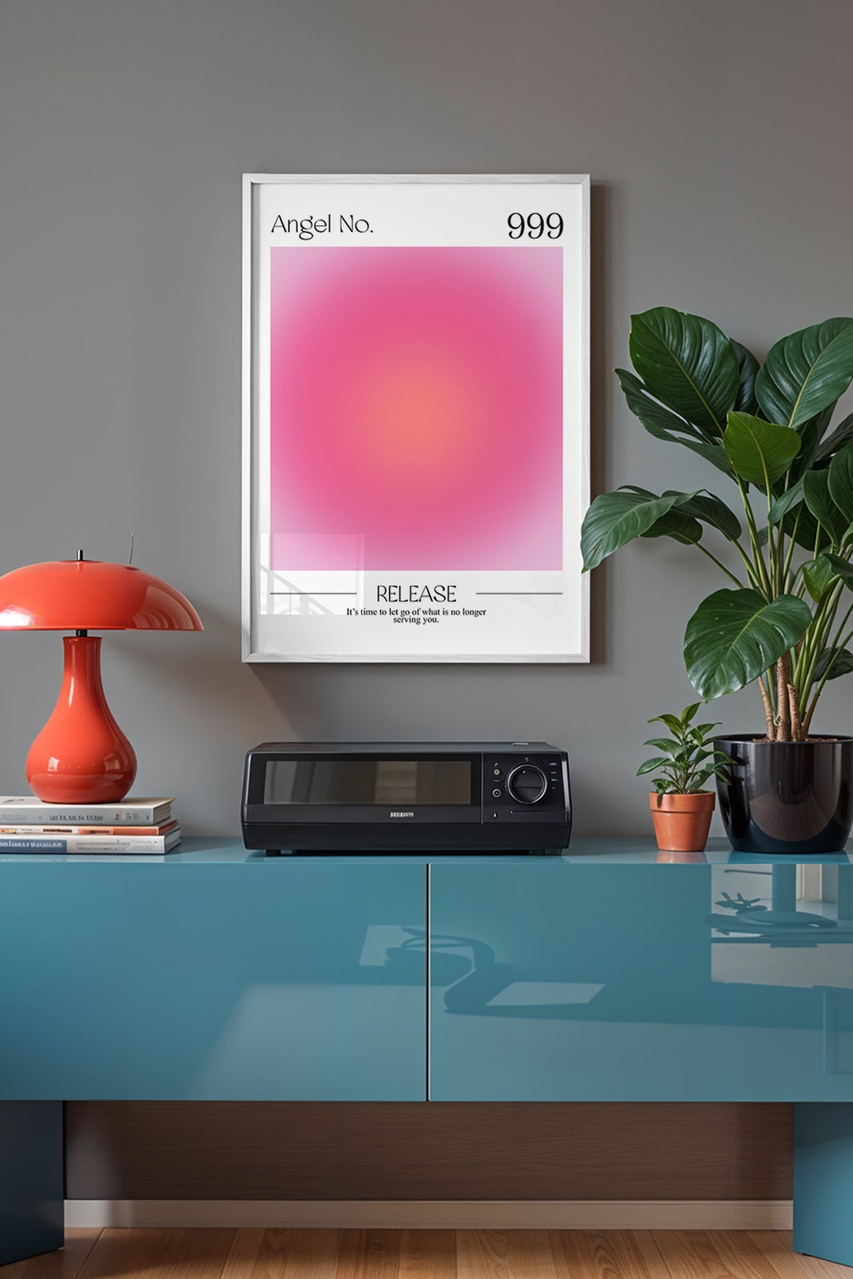 Aura Serisi Beyaz Çerçeveli Poster, Tablo No:13