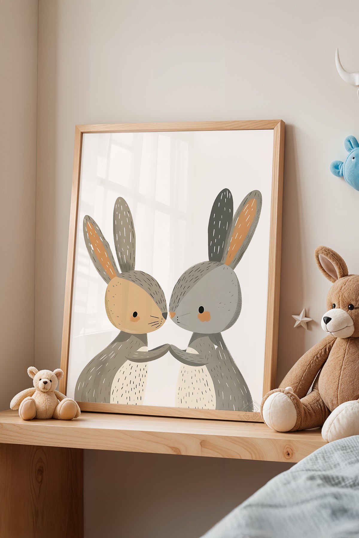 Çocuk Odası, Bebek Odası Ahşap Çerçeveli Poster, Tablo No:80