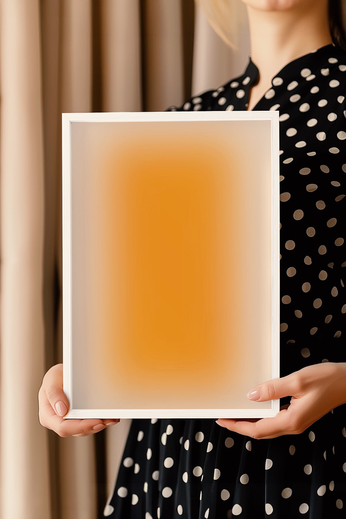 Aura Serisi Beyaz Çerçeveli Poster, Tablo No:77