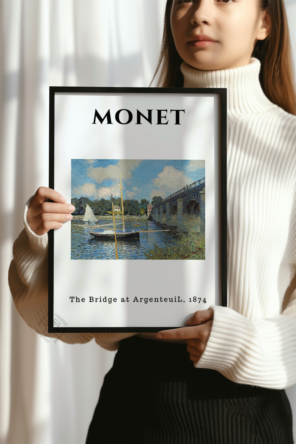 Claude Monet Serisi Siyah Çerçeveli Poster, Tablo Duvar Dekoru No:20