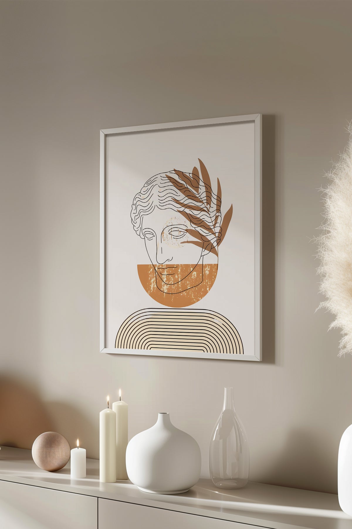 Bohemian Serisi Beyaz Çerçeveli Poster, Tablo No:31