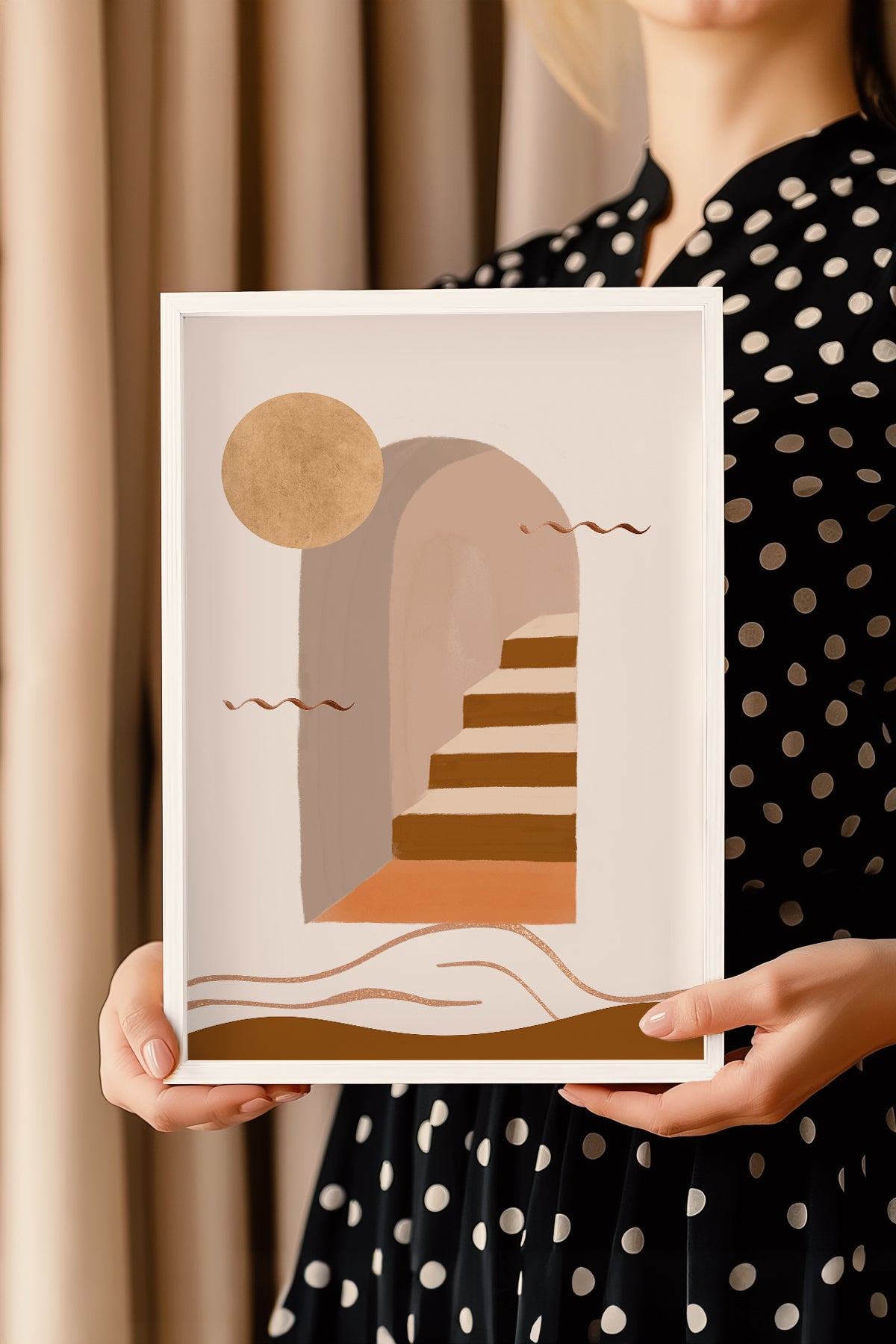 Bohemian Serisi Beyaz Çerçeveli Poster, Tablo No:16