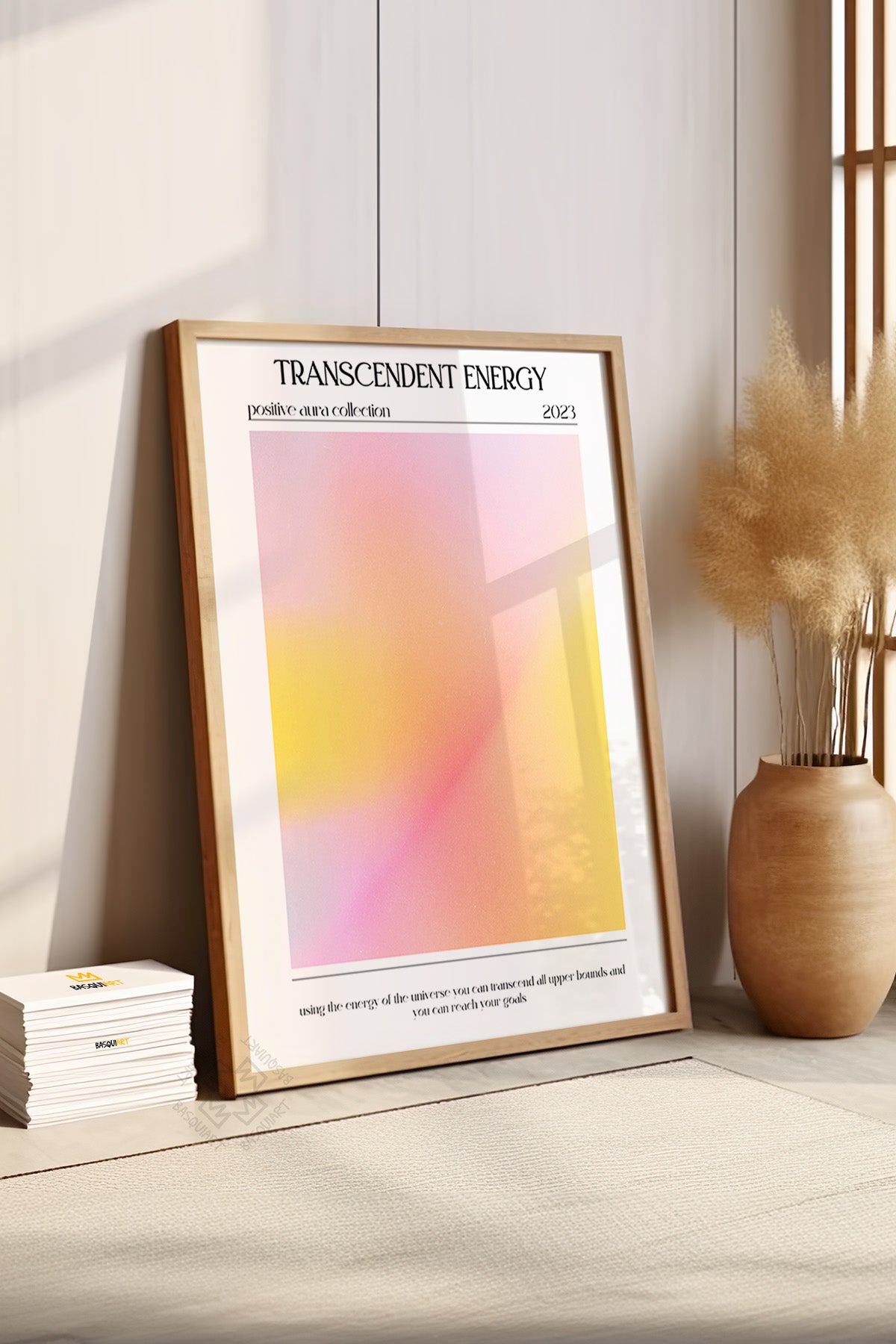 Aura Serisi Ahşap Çerçeveli Poster, Tablo No:56