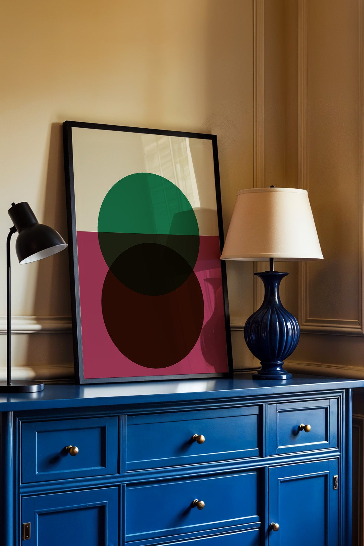 Bauhaus Serisi Siyah Çerçeveli Poster, Tablo No:77