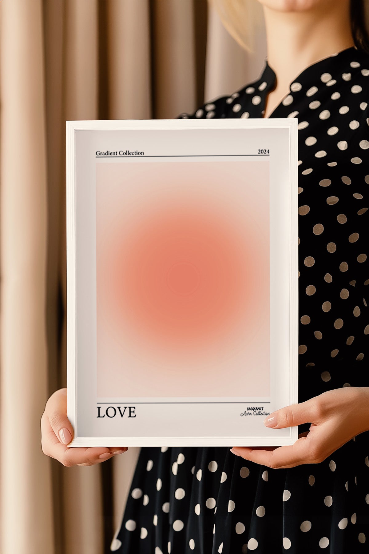 Aura Serisi Beyaz Çerçeveli Poster, Tablo No:45