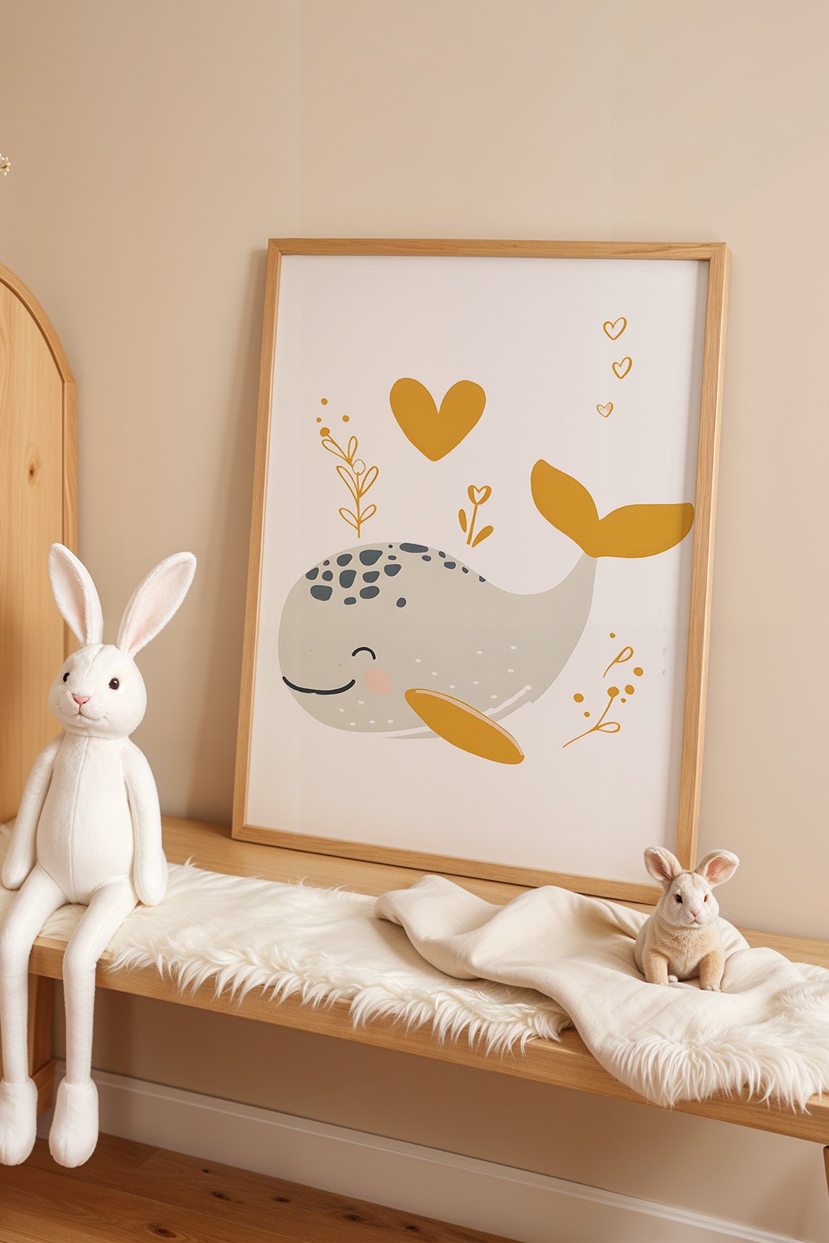 Çocuk Odası, Bebek Odası Ahşap Çerçeveli Poster, Tablo No:52