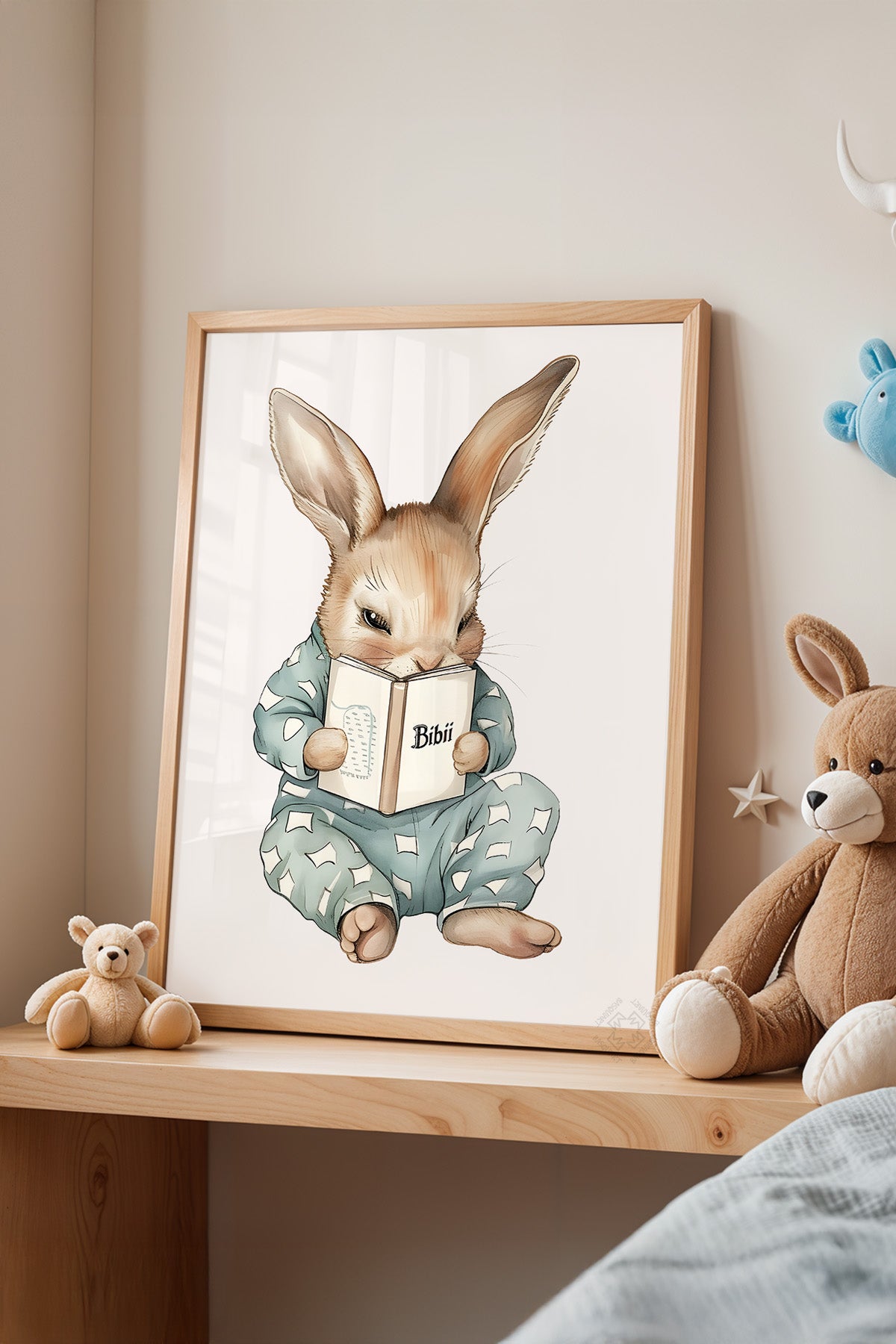 Çocuk Odası, Bebek Odası Ahşap Çerçeveli Poster, Tablo No:78