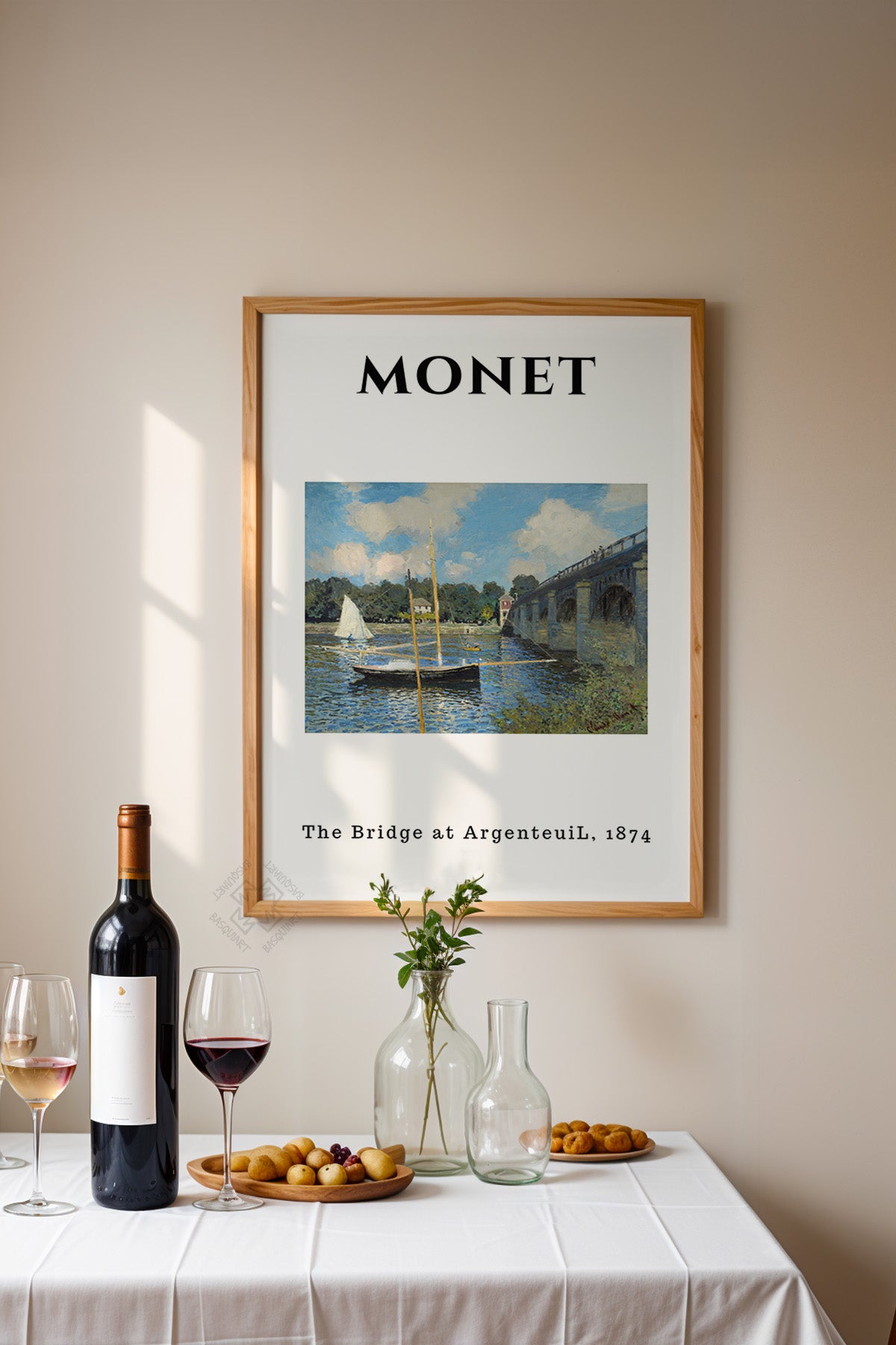 Claude Monet Serisi Ahşap Çerçeveli Poster, Tablo Duvar Dekoru No:20