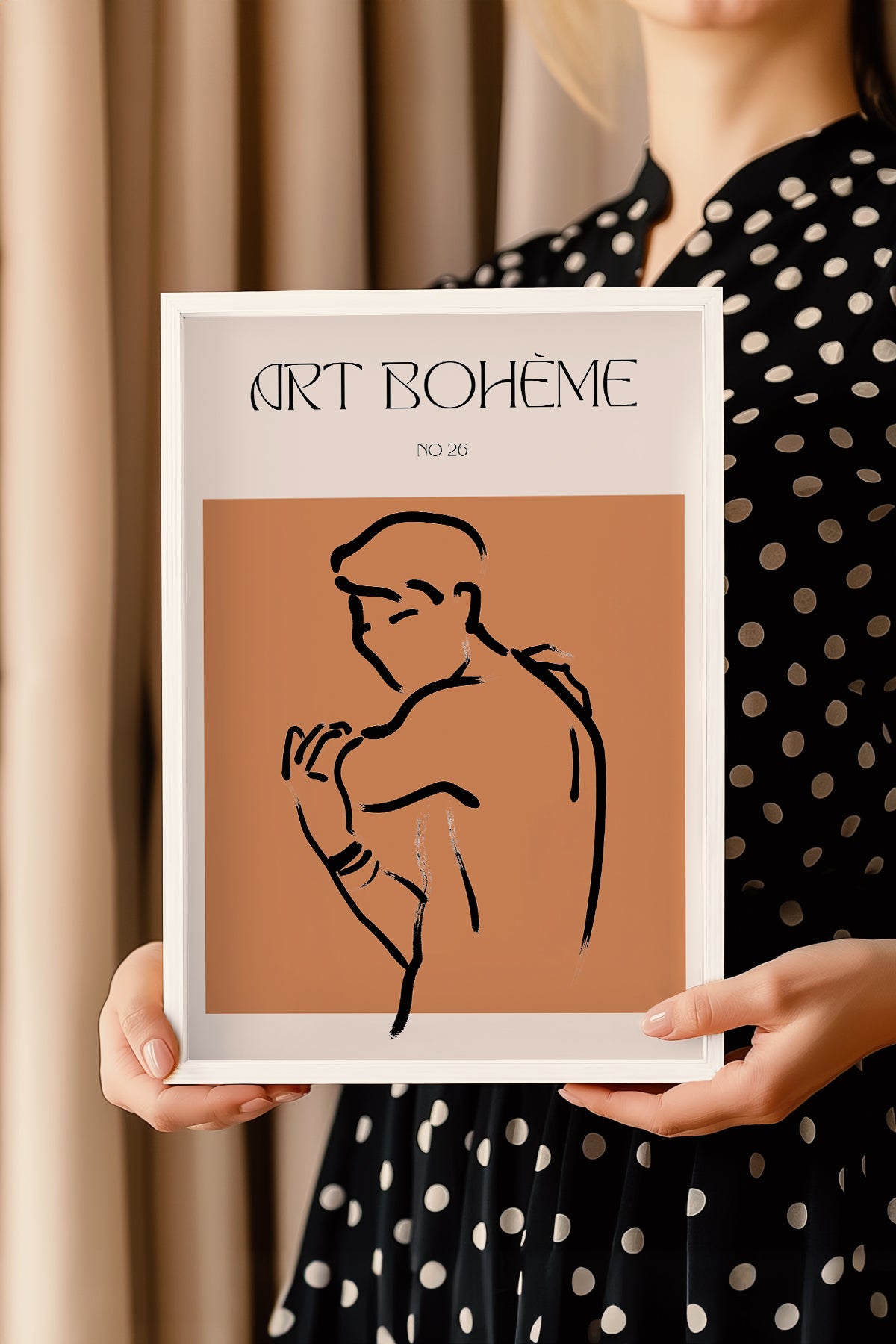 Bohemian Serisi Beyaz Çerçeveli Poster, Tablo No:103