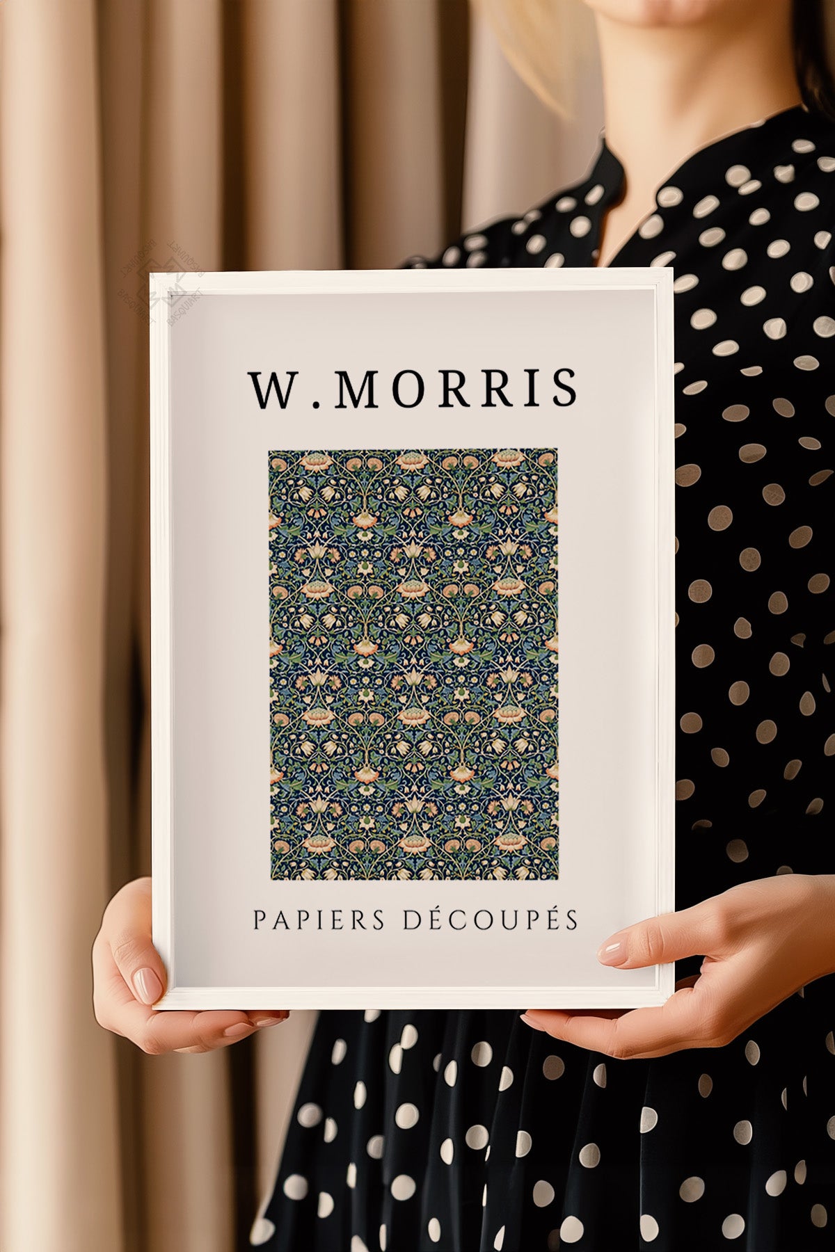 William Morris Serisi Beyaz Çerçeveli Poster, Tablo Duvar Dekoru No:24