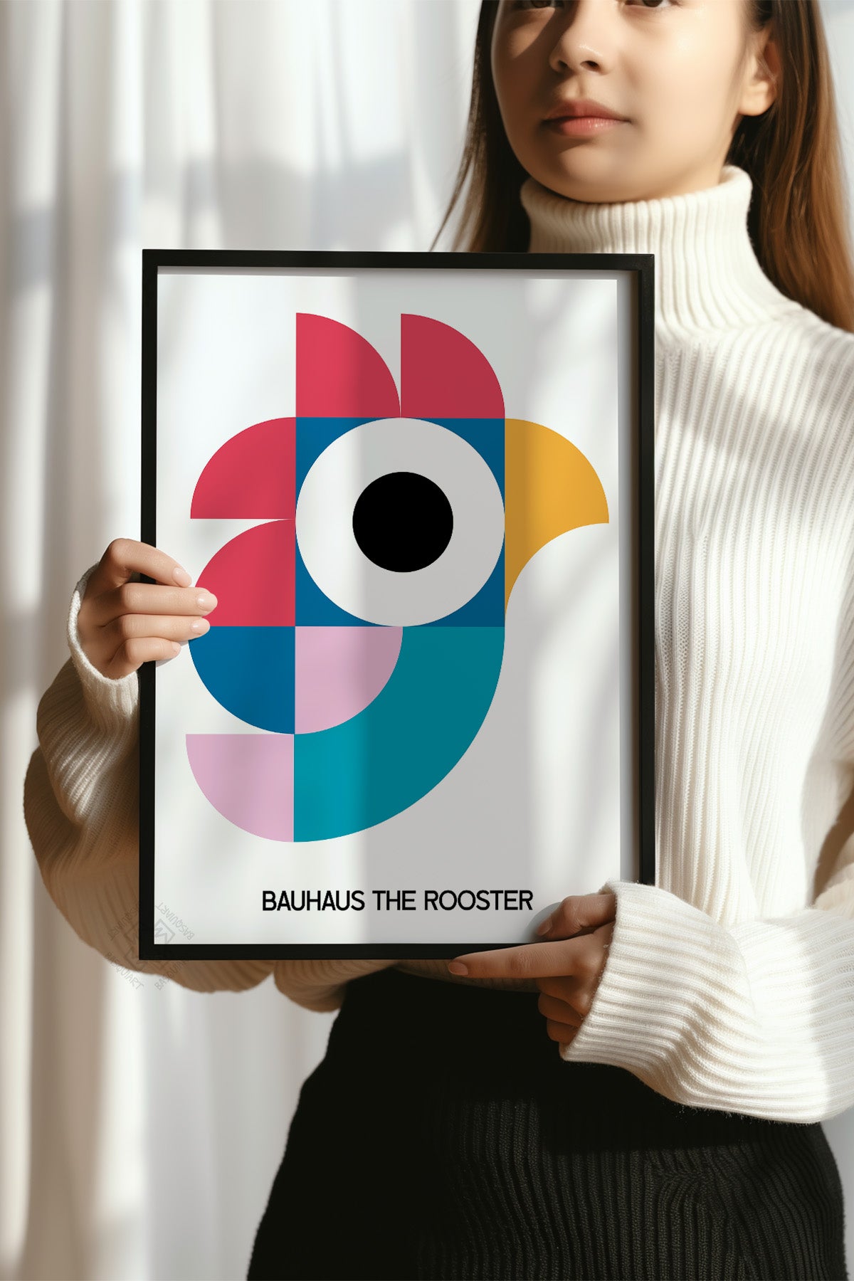 Bauhaus Serisi Siyah Çerçeveli Poster, Tablo No:121