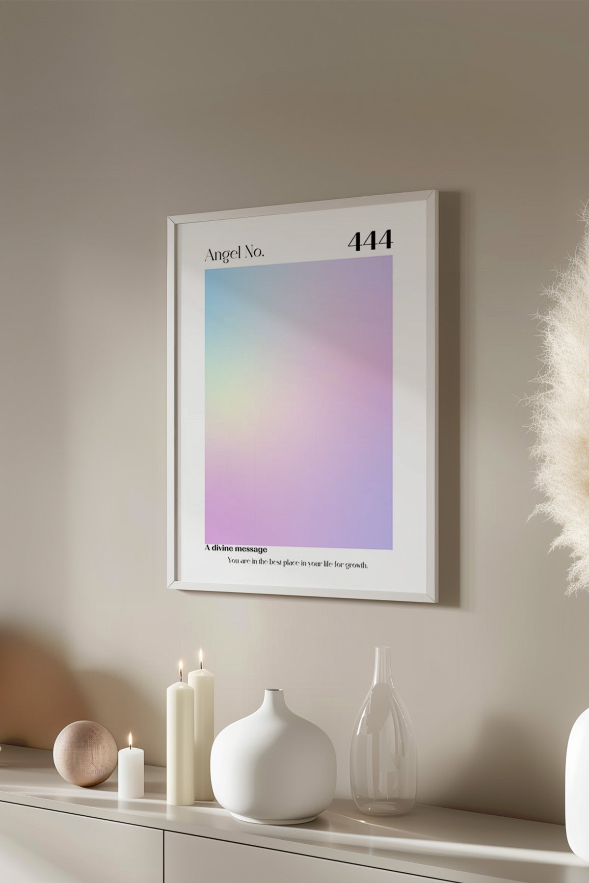 Aura Serisi Beyaz Çerçeveli Poster, Tablo No:70