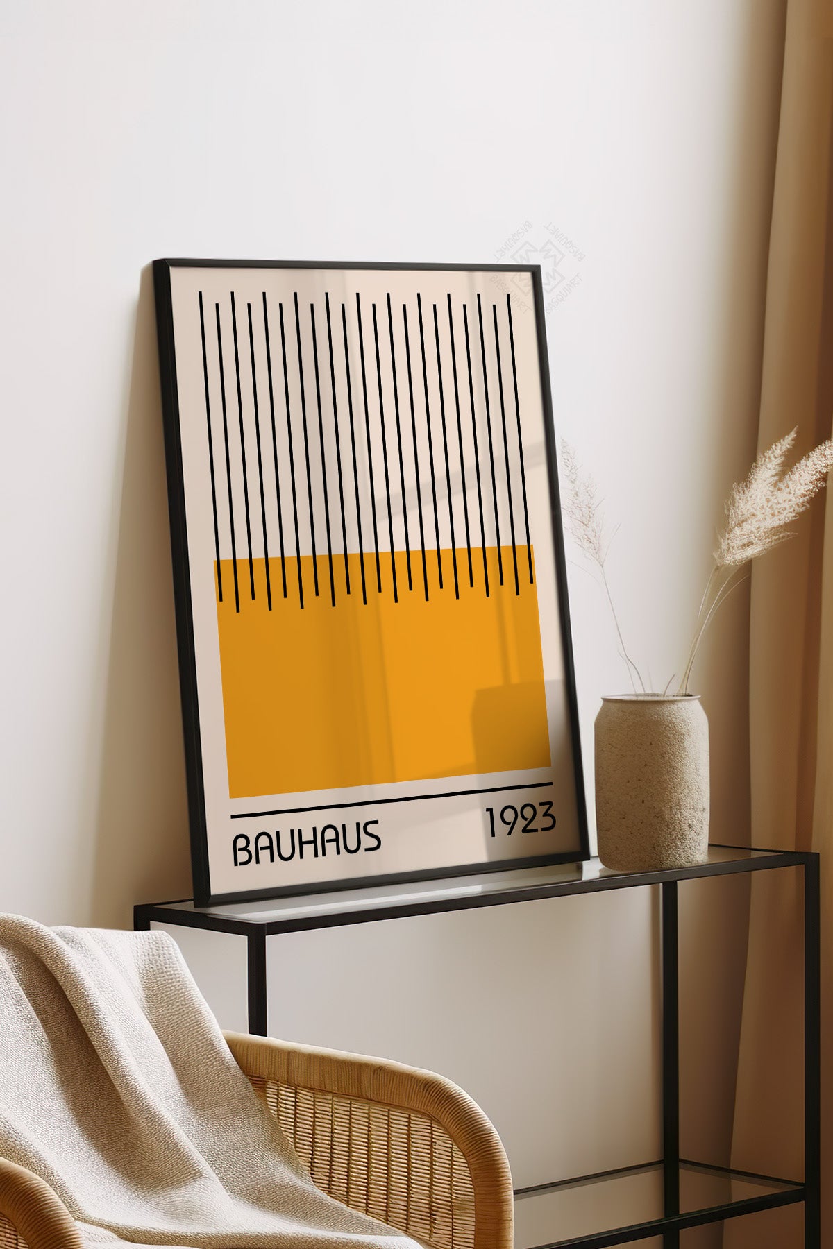Bauhaus Serisi Siyah Çerçeveli Poster, Tablo No:23
