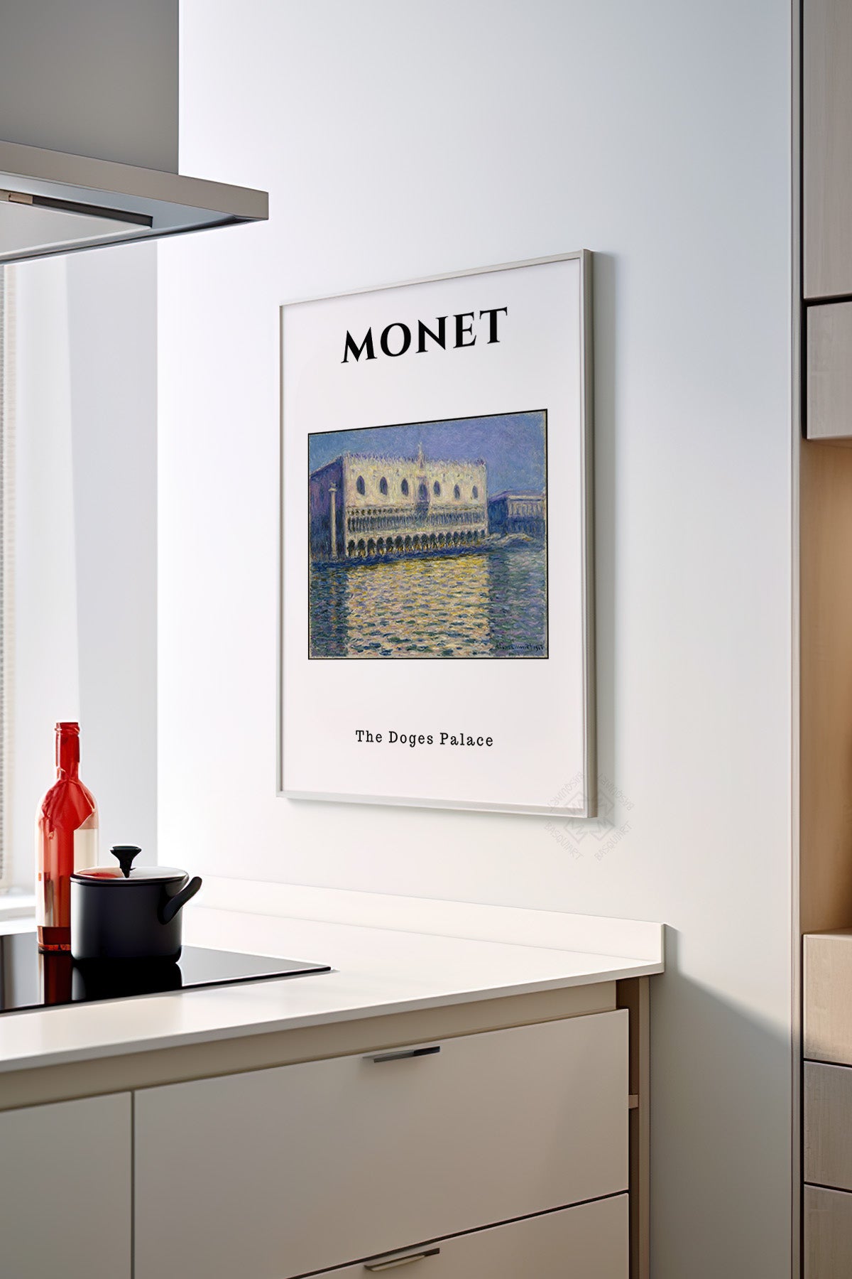 Claude Monet Serisi Beyaz Çerçeveli Poster, Tablo Duvar Dekoru No:17