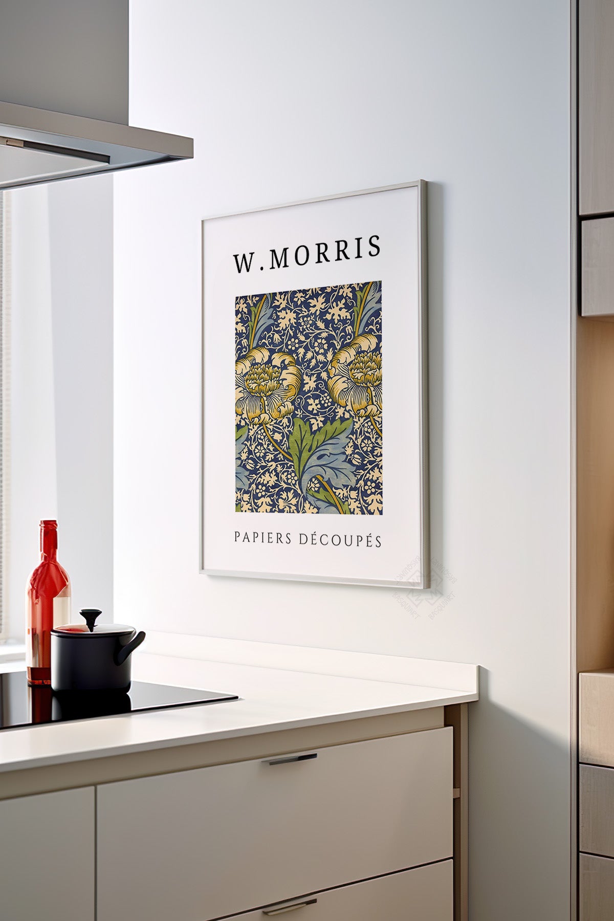 William Morris Serisi Beyaz Çerçeveli Poster, Tablo Duvar Dekoru No:14