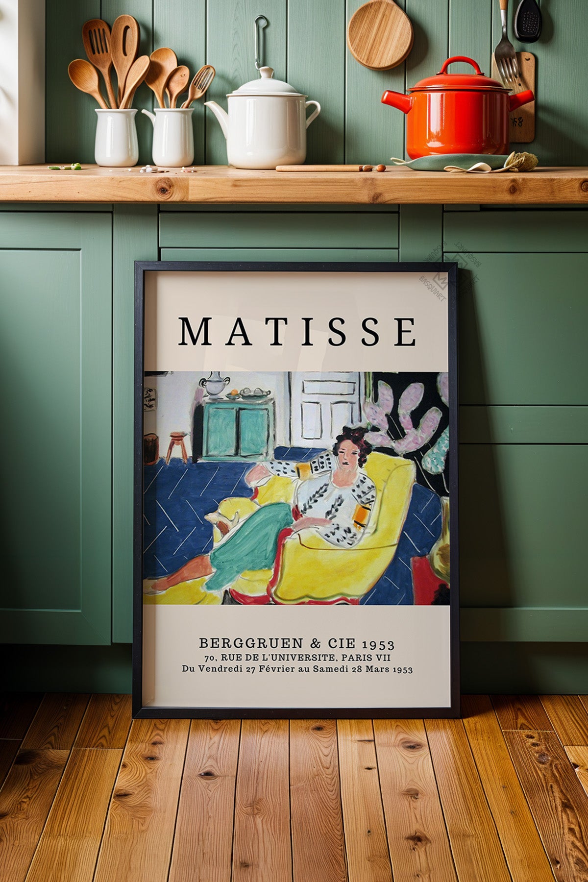 Henri Matisse Serisi Siyah Çerçeveli Poster, Tablo Duvar Dekoru No:7