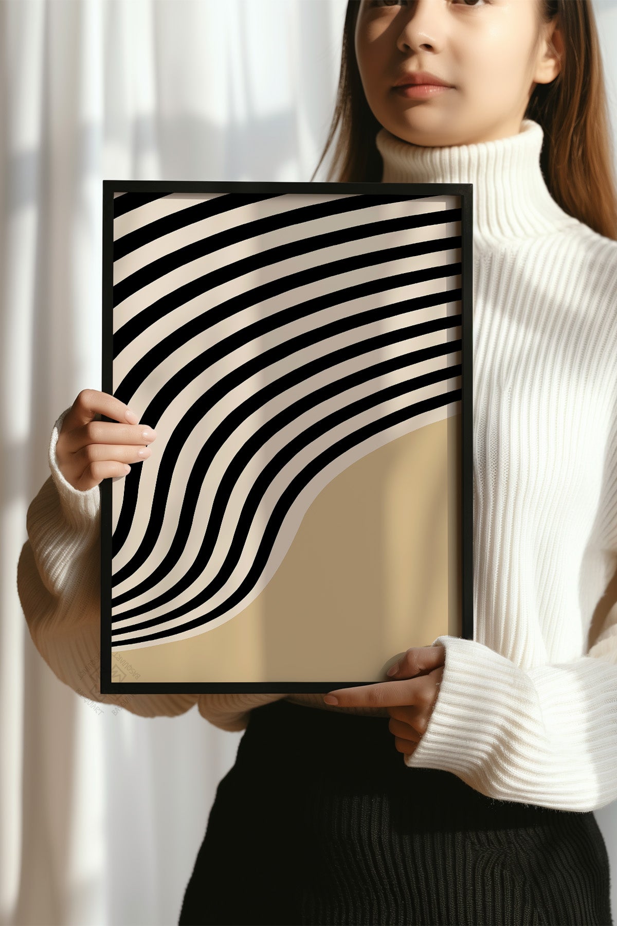 Bauhaus Serisi Siyah Çerçeveli Poster, Tablo No:66