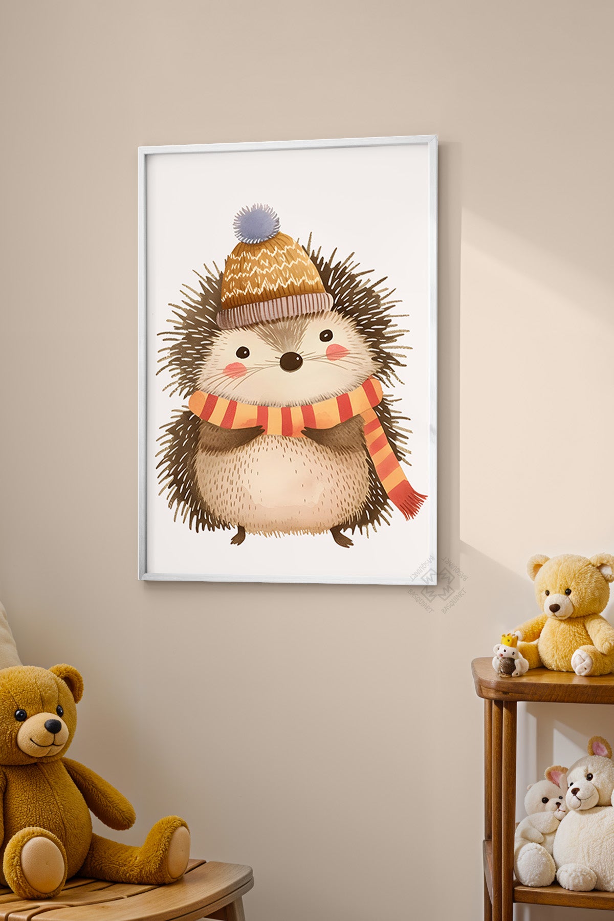 Çocuk Odası, Bebek Odası Beyaz Çerçeveli Poster, Tablo No:79