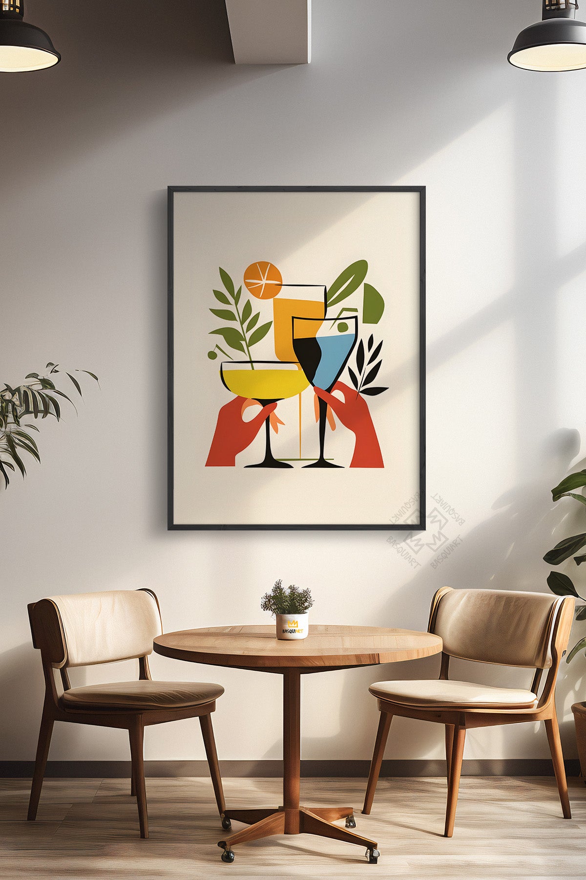 Kokteyl Serisi Siyah Çerçeveli Poster, Tablo, Cafe, Restoran, Mutfak Duvar Dekoru No:35