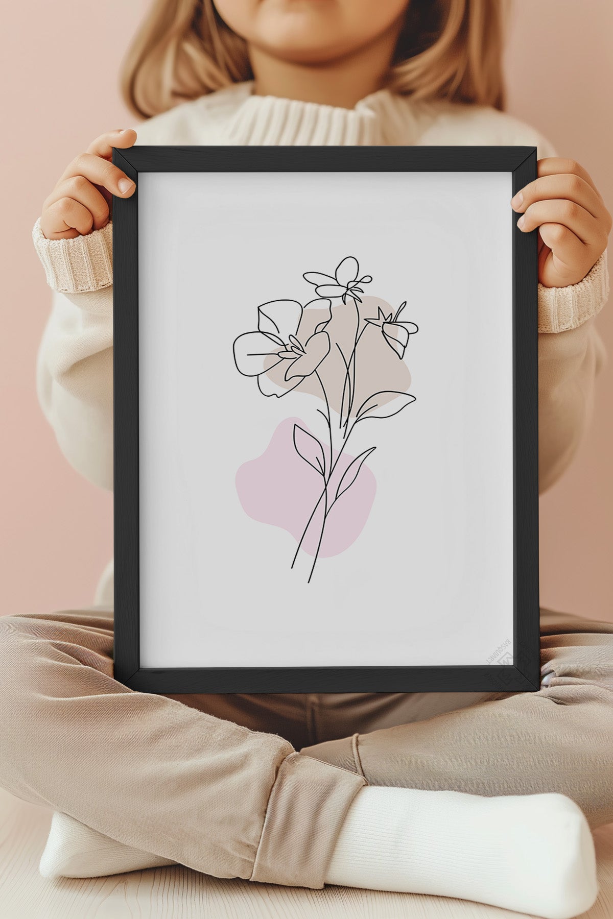 Çocuk Odası, Bebek Odası Siyah Çerçeveli Poster, Tablo No:91