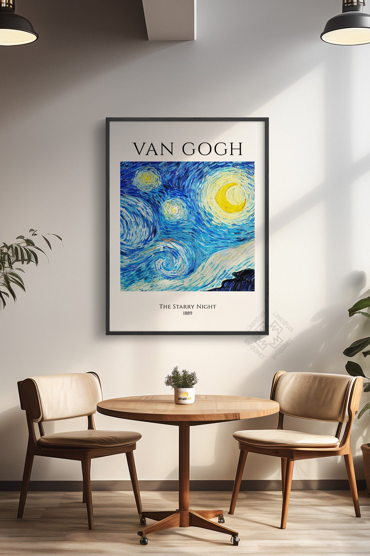 Vincent Van Gogh Serisi Siyah Çerçeveli Poster, Tablo Duvar Dekoru No:2