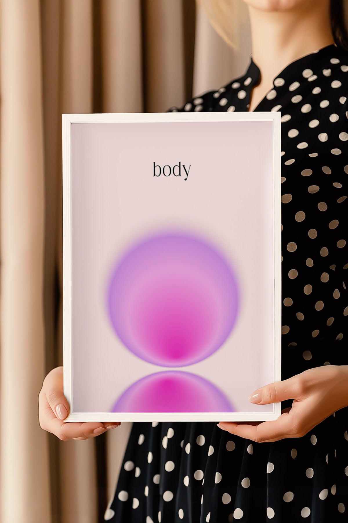 Aura Serisi Beyaz Çerçeveli Poster, Tablo No:108