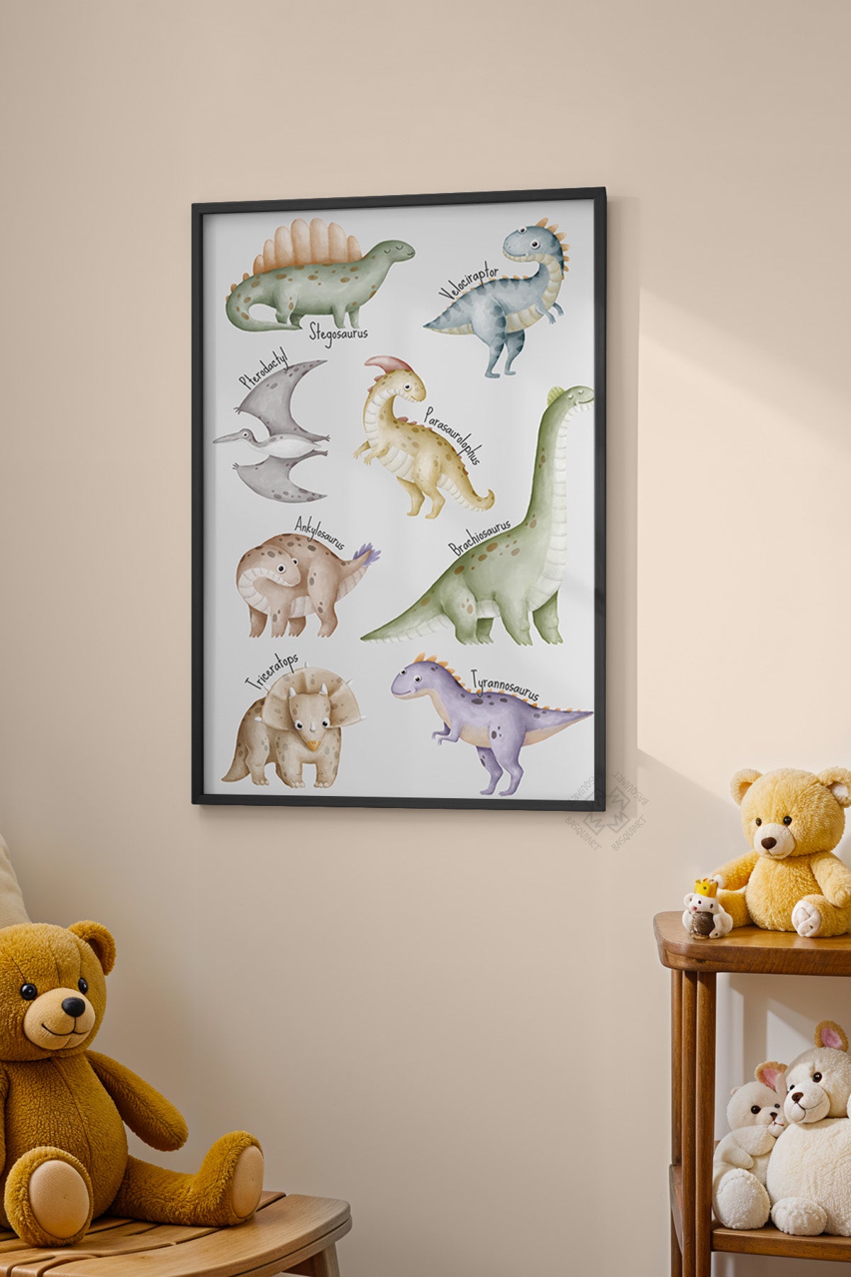 Çocuk Odası, Bebek Odası Siyah Çerçeveli Poster, Tablo No:33