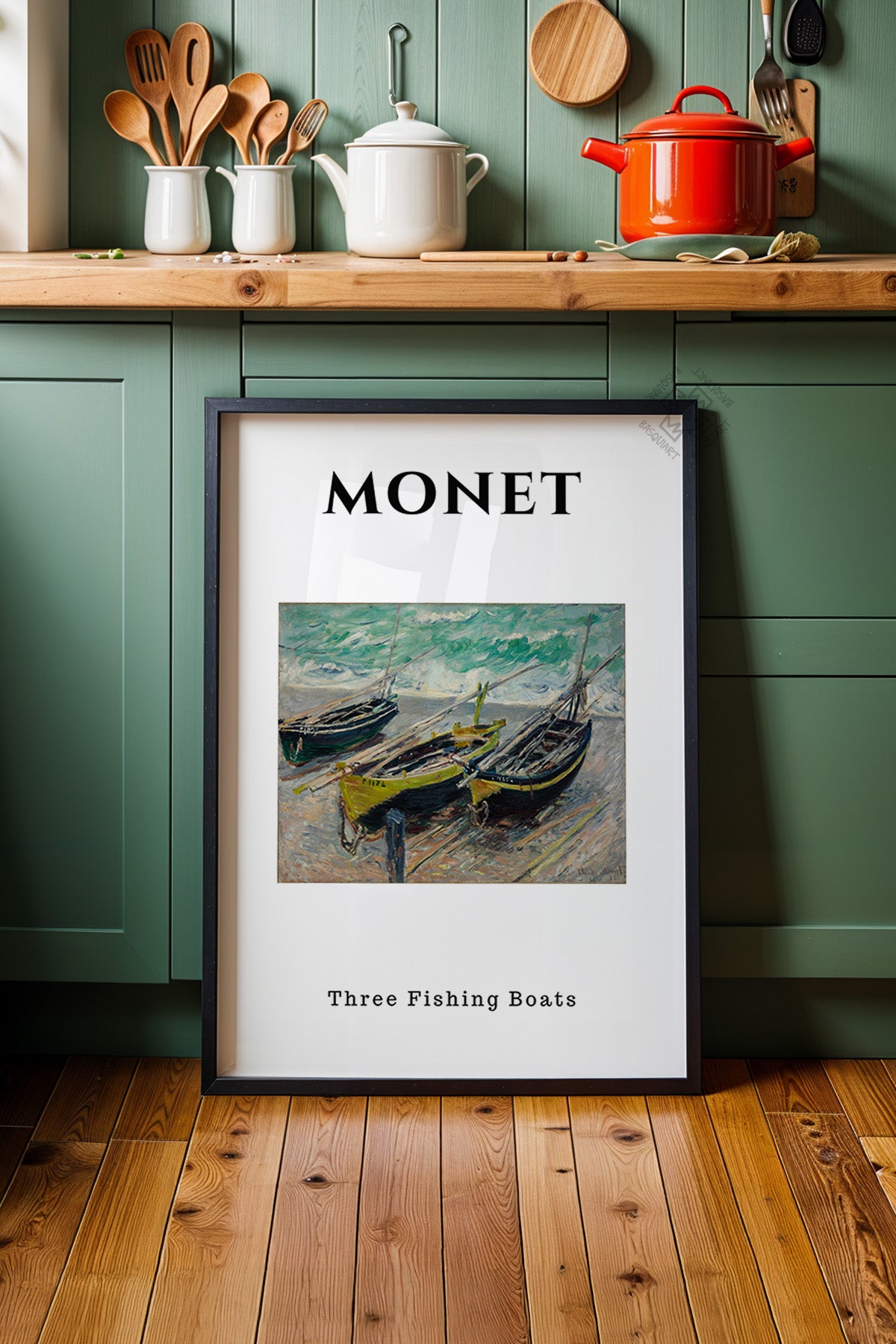 Claude Monet Serisi Siyah Çerçeveli Poster, Tablo Duvar Dekoru No:10
