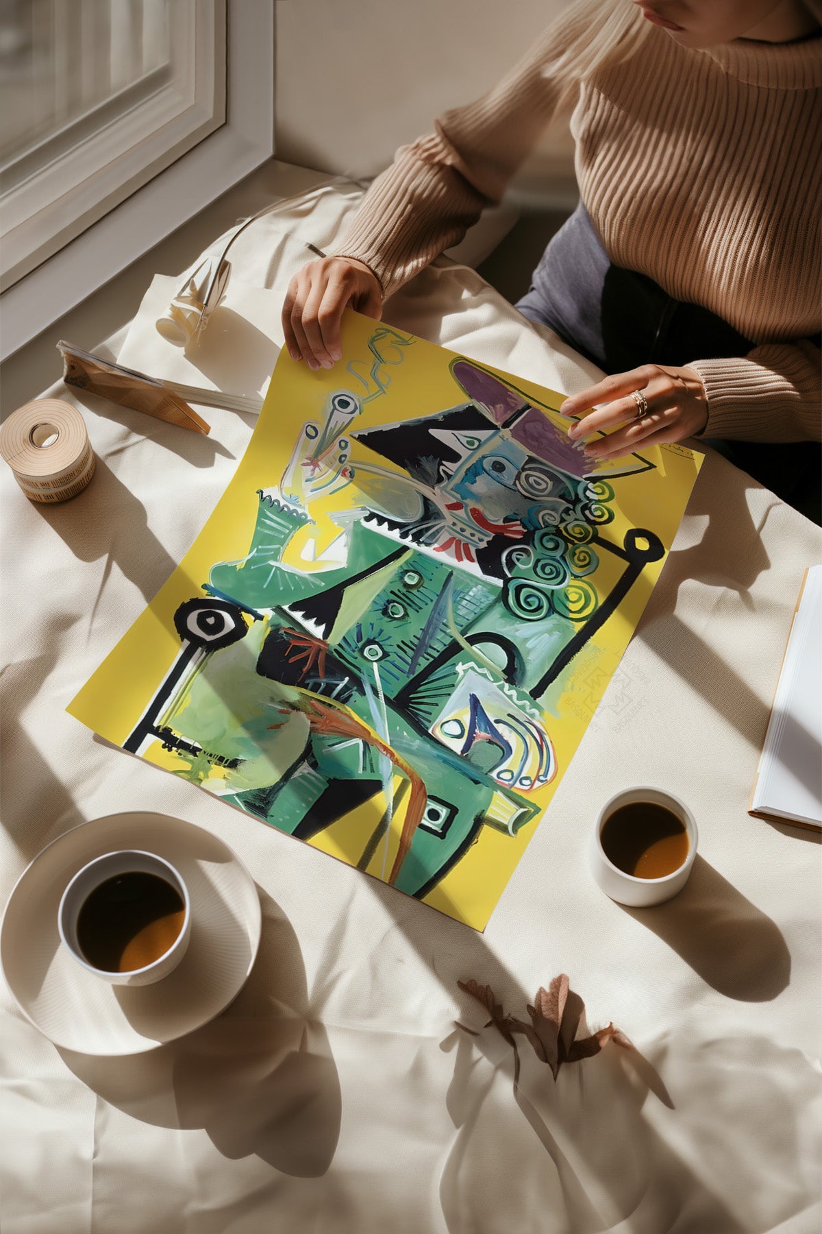 Picasso Sanatsal 4'lü Poster Seti, Duvar Dekoru No:34