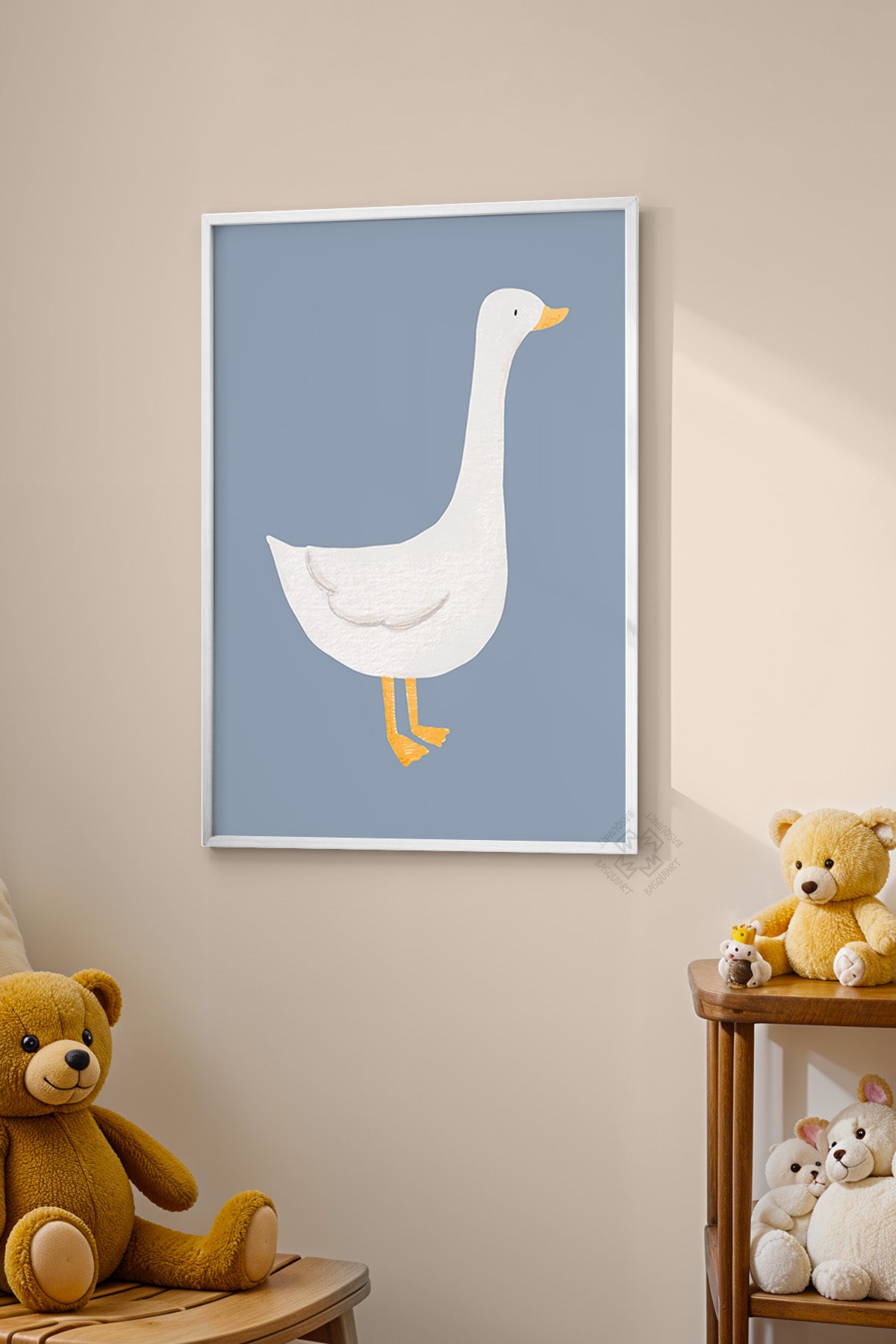 Çocuk Odası, Bebek Odası Beyaz Çerçeveli Poster, Tablo No:68
