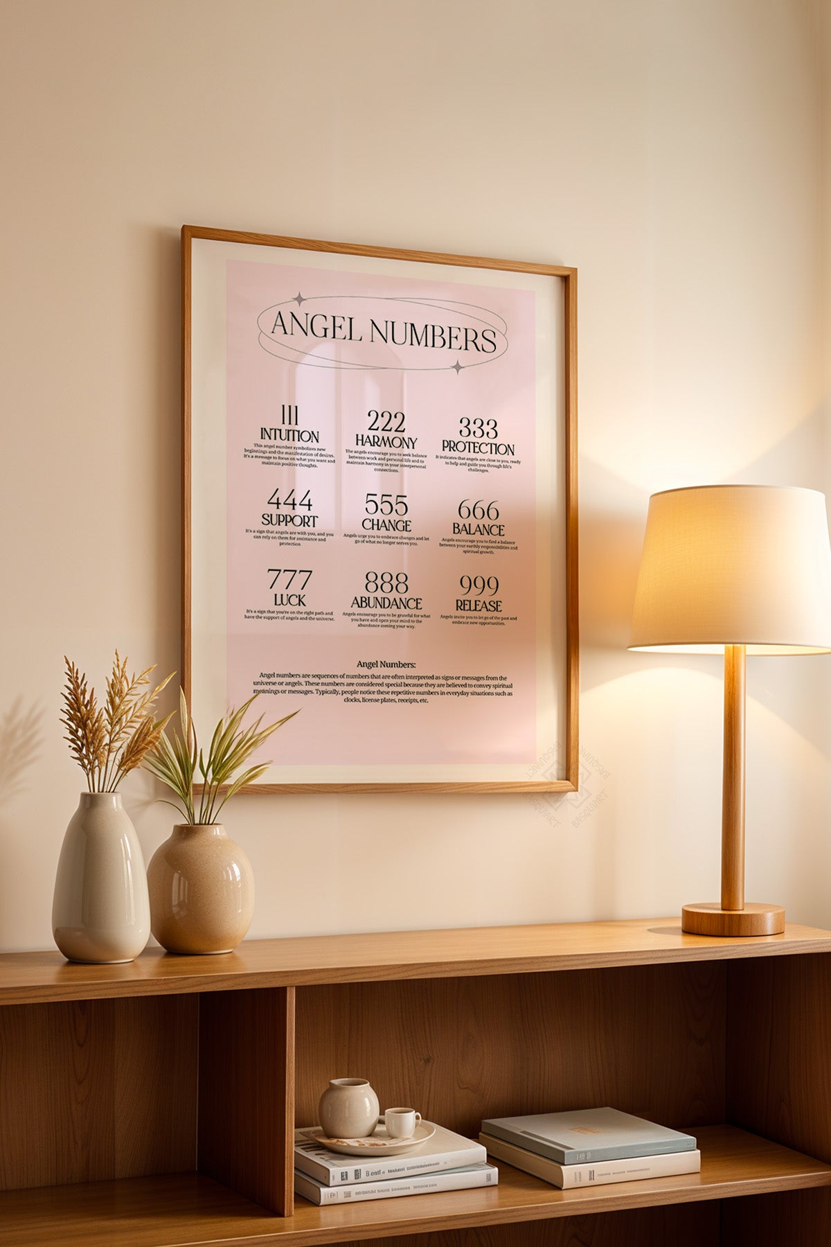 Aura Serisi Ahşap Çerçeveli Poster, Tablo No:66