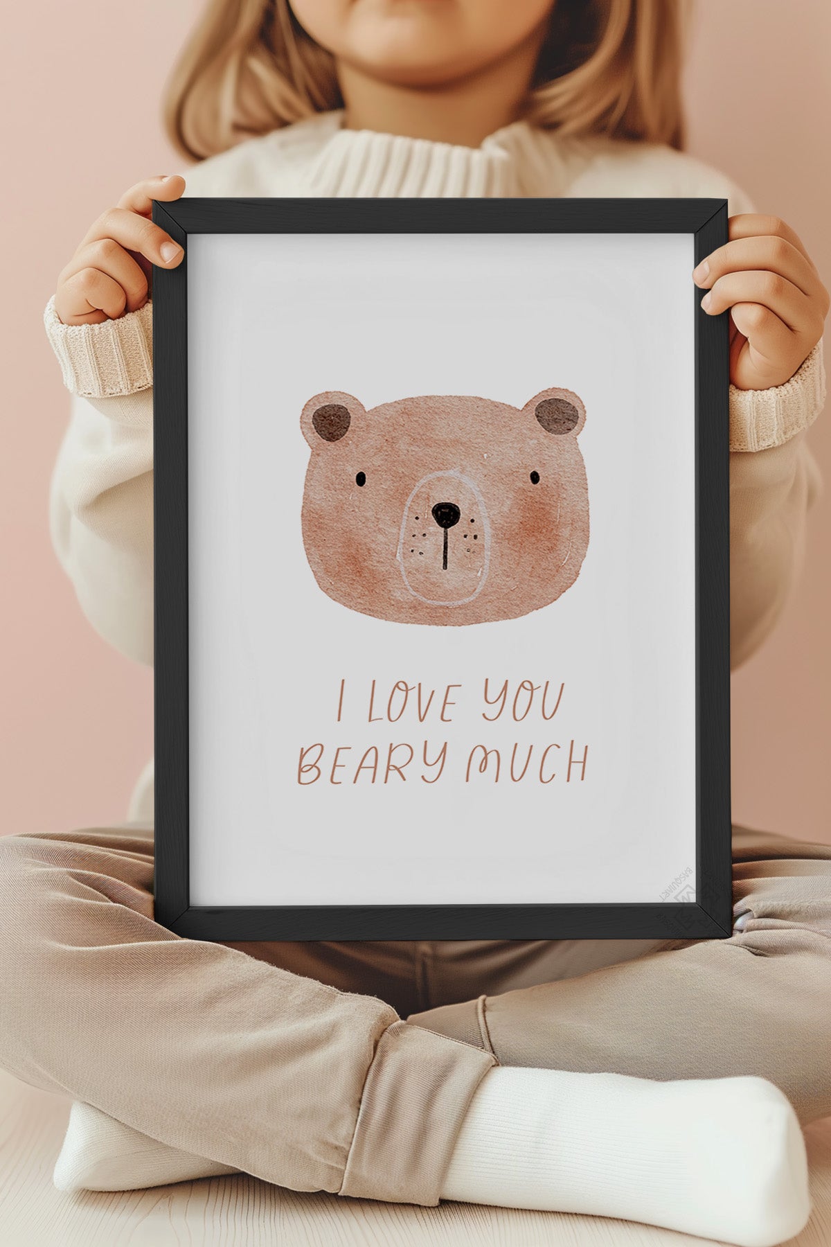 Çocuk Odası, Bebek Odası Siyah Çerçeveli Poster, Tablo No:96