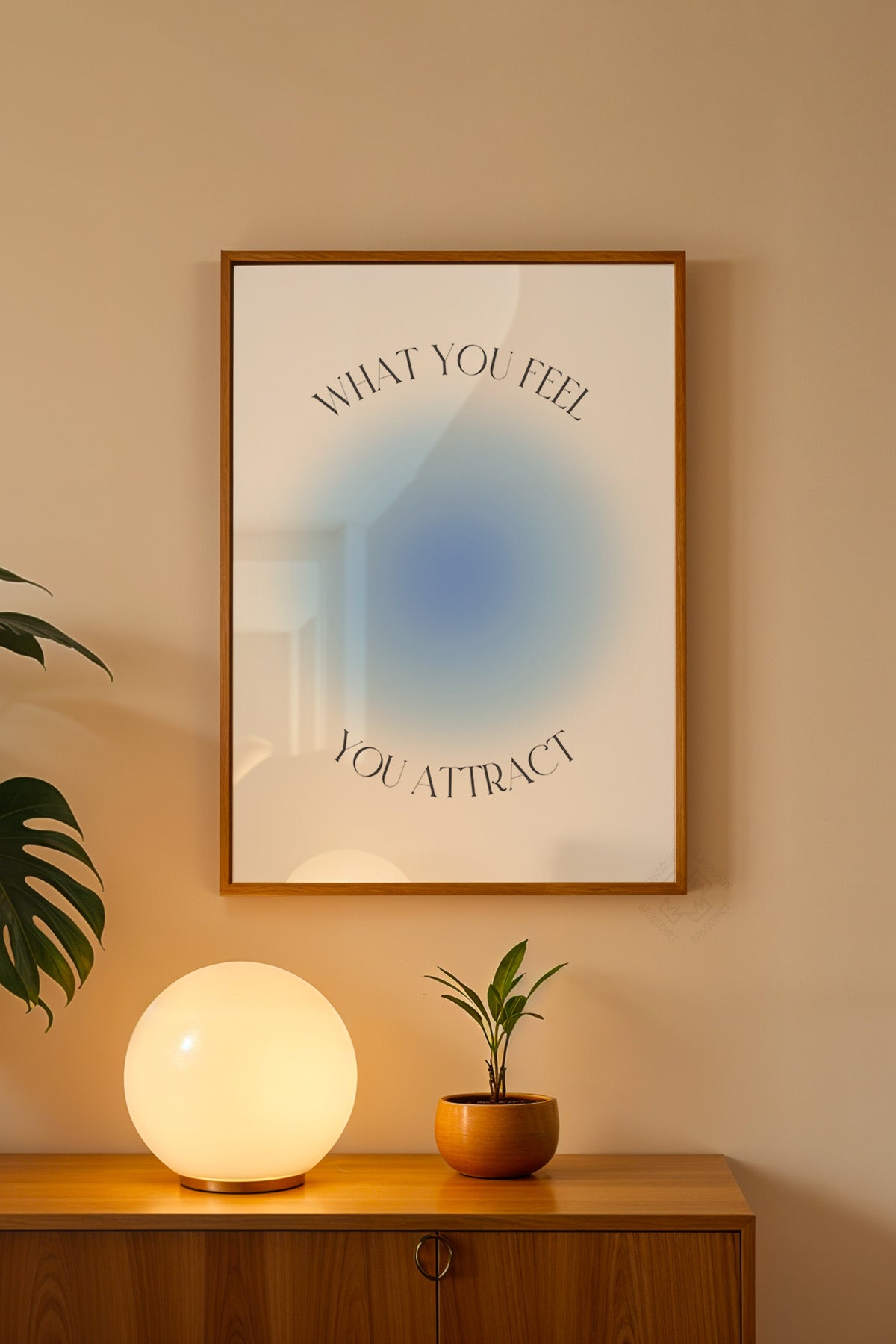 Aura Serisi Ahşap Çerçeveli Poster, Tablo No:150