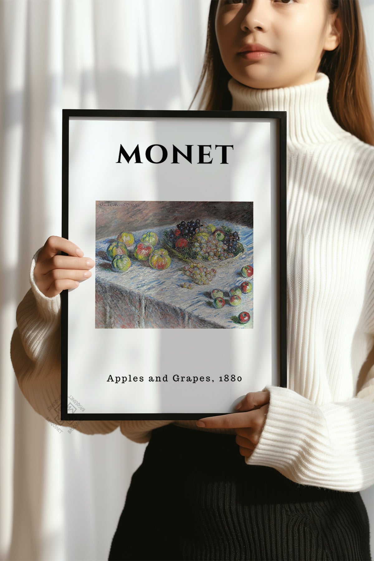 Claude Monet Serisi Siyah Çerçeveli Poster, Tablo Duvar Dekoru No:7