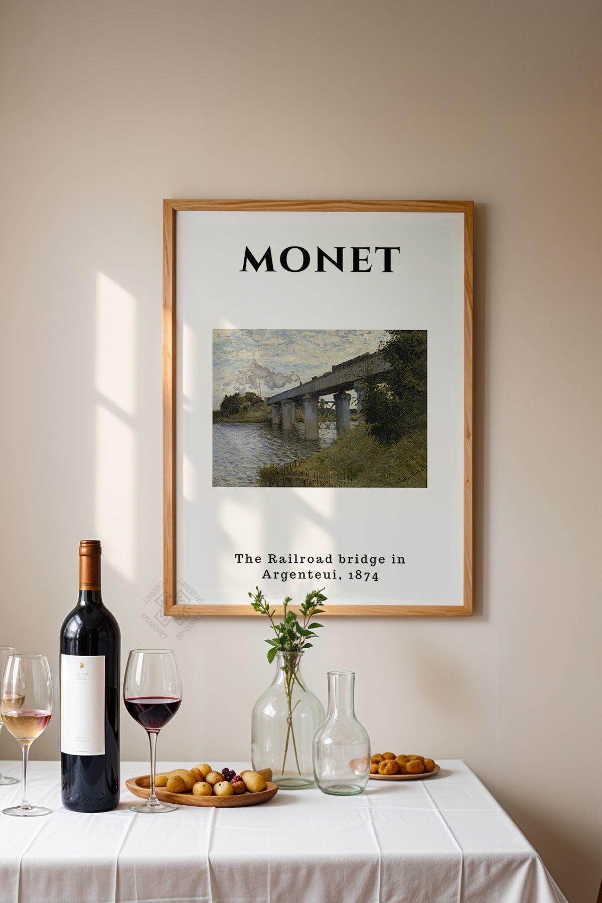 Claude Monet Serisi Ahşap Çerçeveli Poster, Tablo Duvar Dekoru No:9