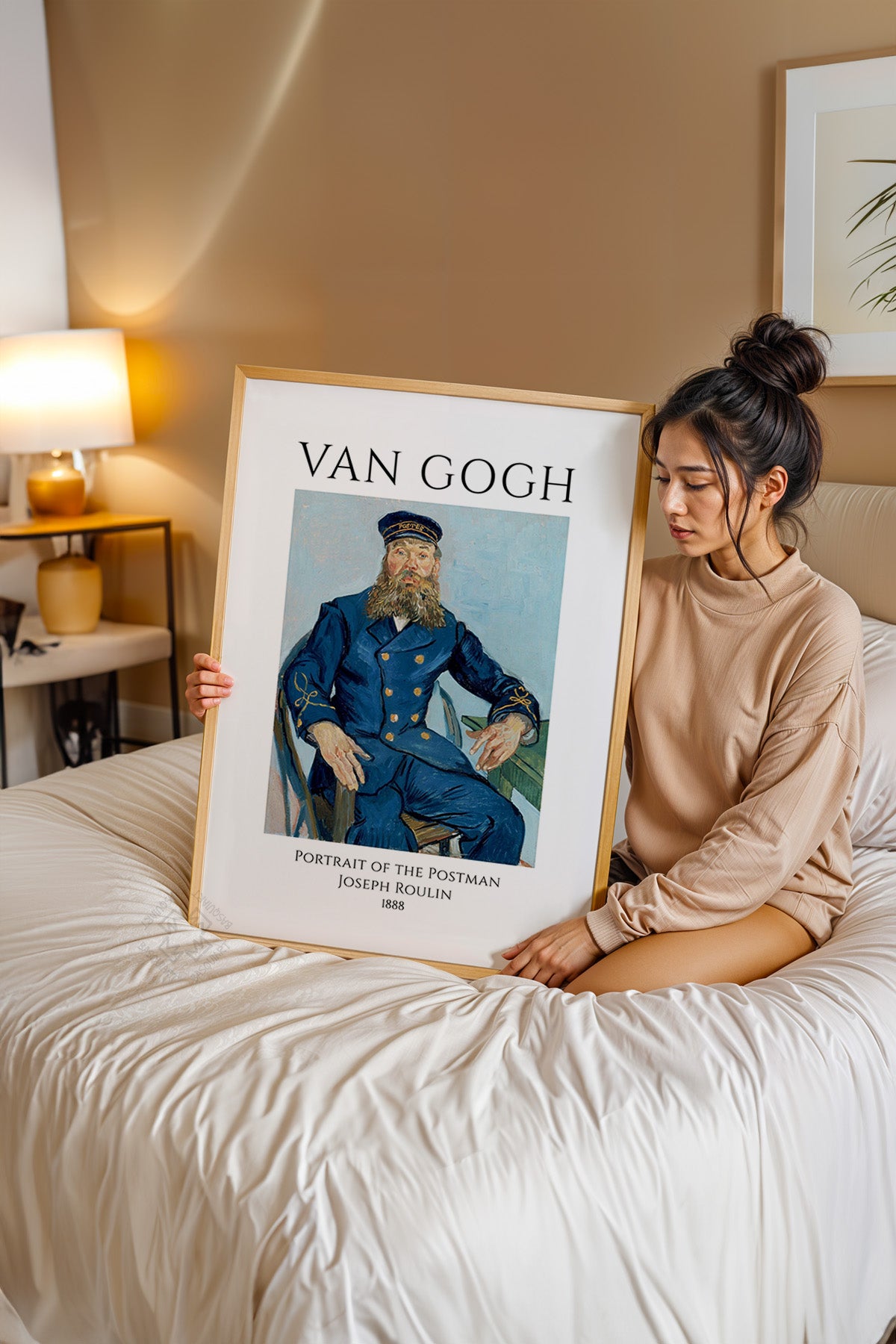 Vincent Van Gogh Serisi Ahşap Çerçeveli Poster, Tablo Duvar Dekoru No:25