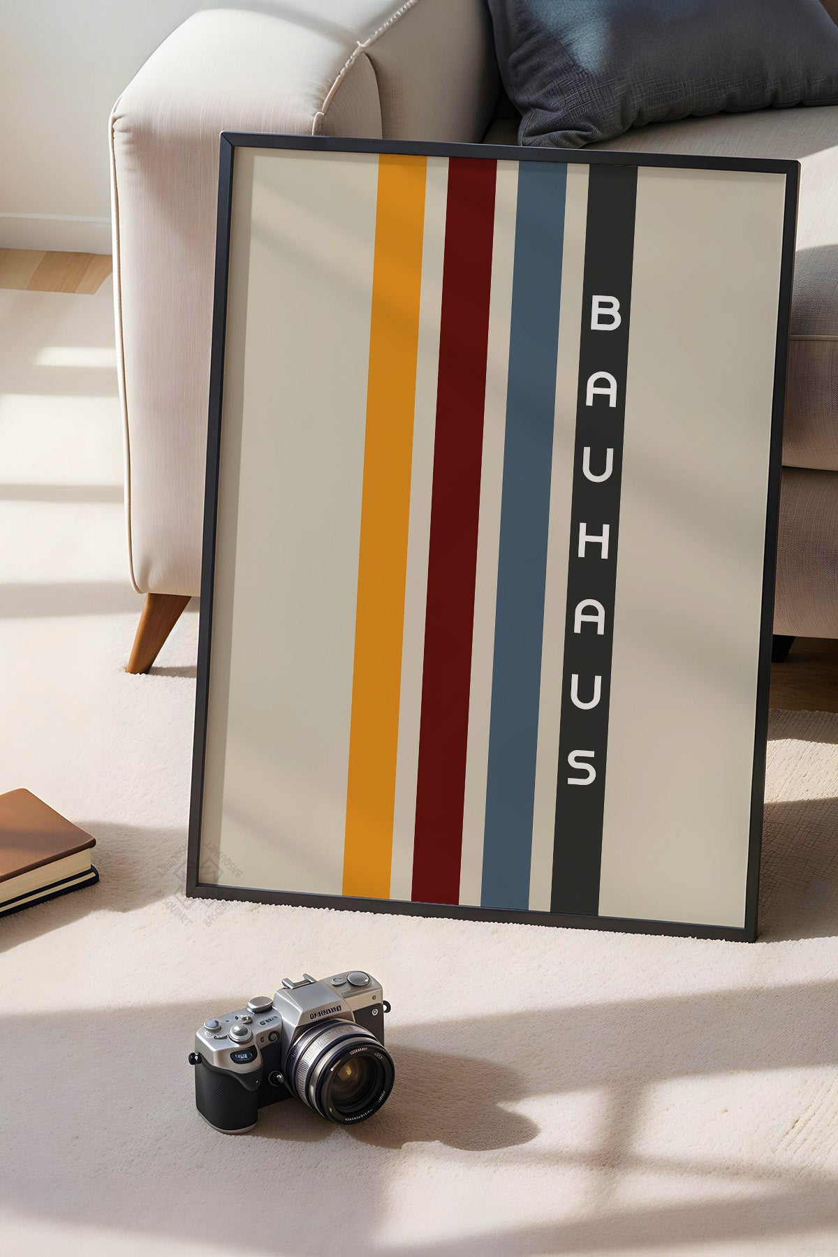 Bauhaus Serisi Siyah Çerçeveli Poster, Tablo No:95
