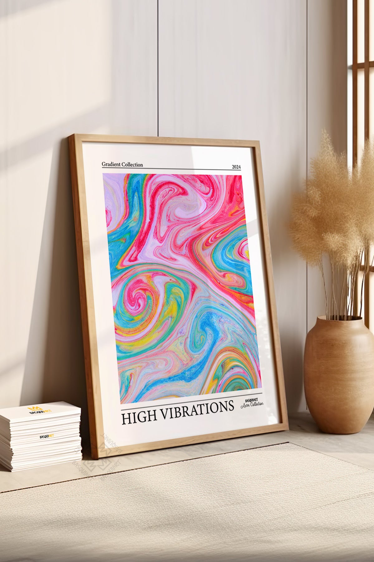 Aura Serisi Ahşap Çerçeveli Poster, Tablo No:50