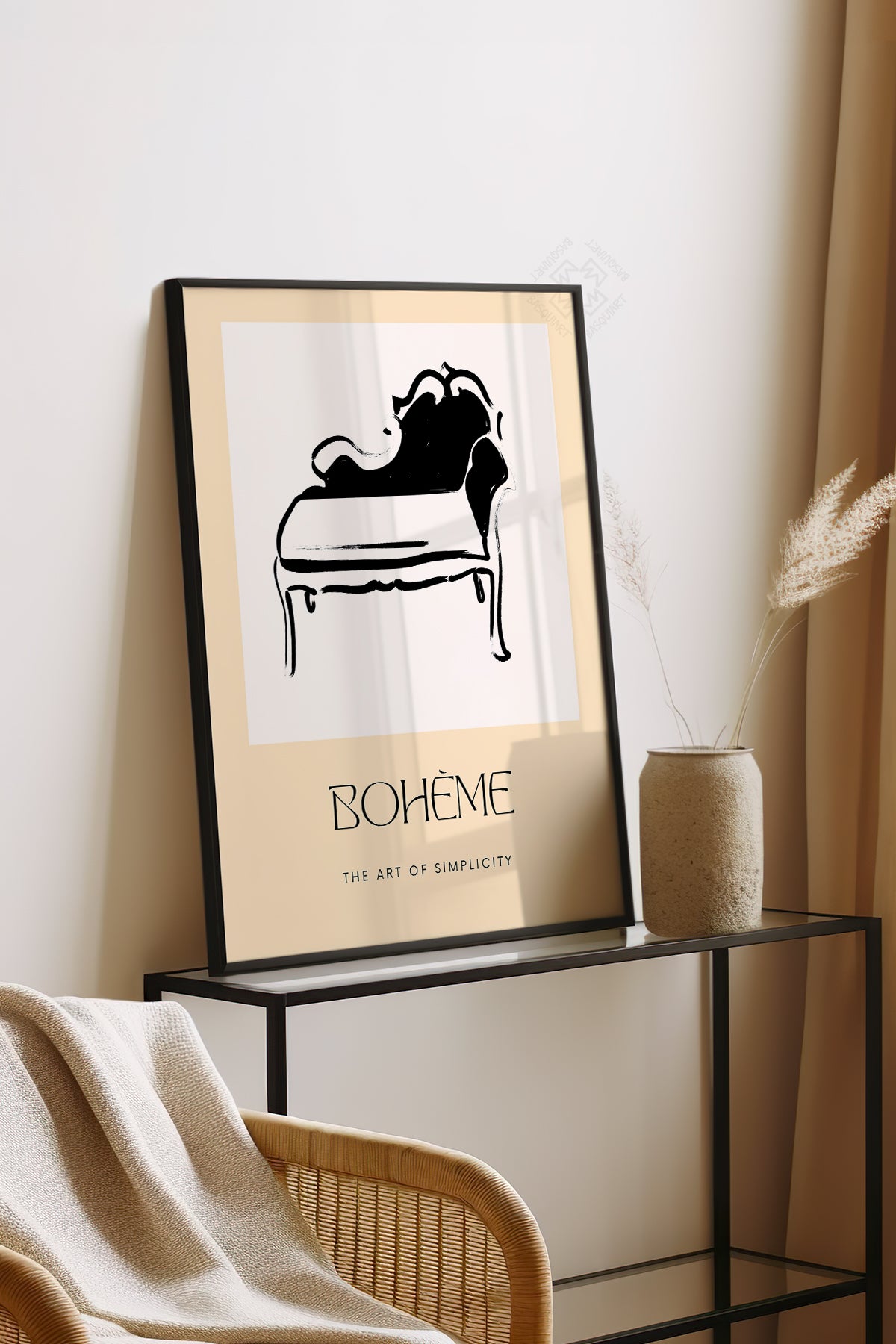 Bohemian Serisi Siyah Çerçeveli Poster, Tablo No:77