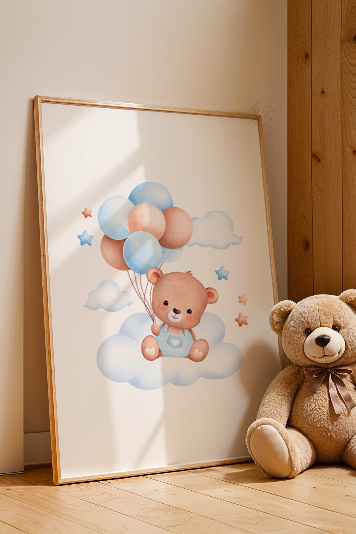 Çocuk Odası, Bebek Odası Ahşap Çerçeveli Poster, Tablo No:1