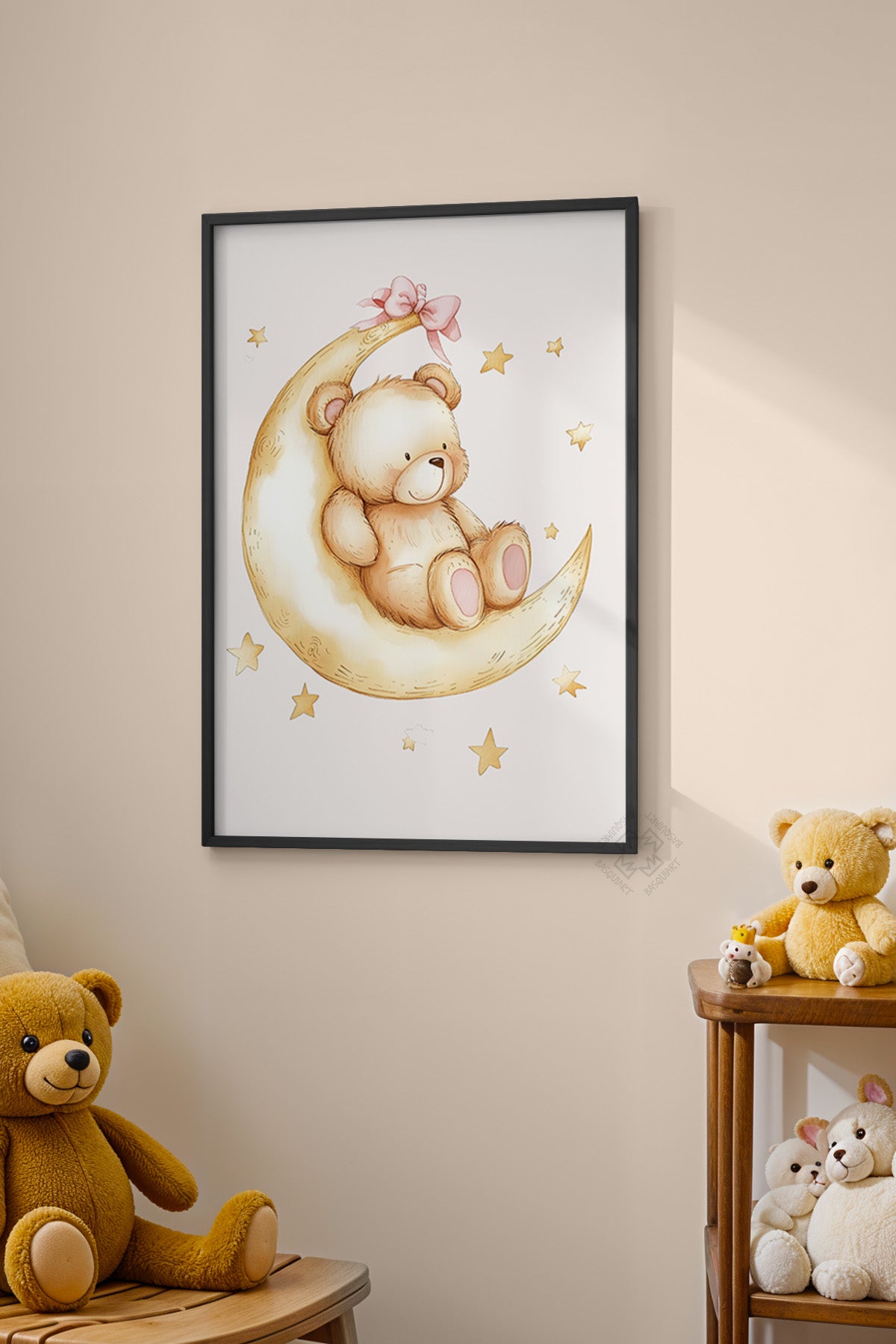 Çocuk Odası, Bebek Odası Siyah Çerçeveli Poster, Tablo No:54